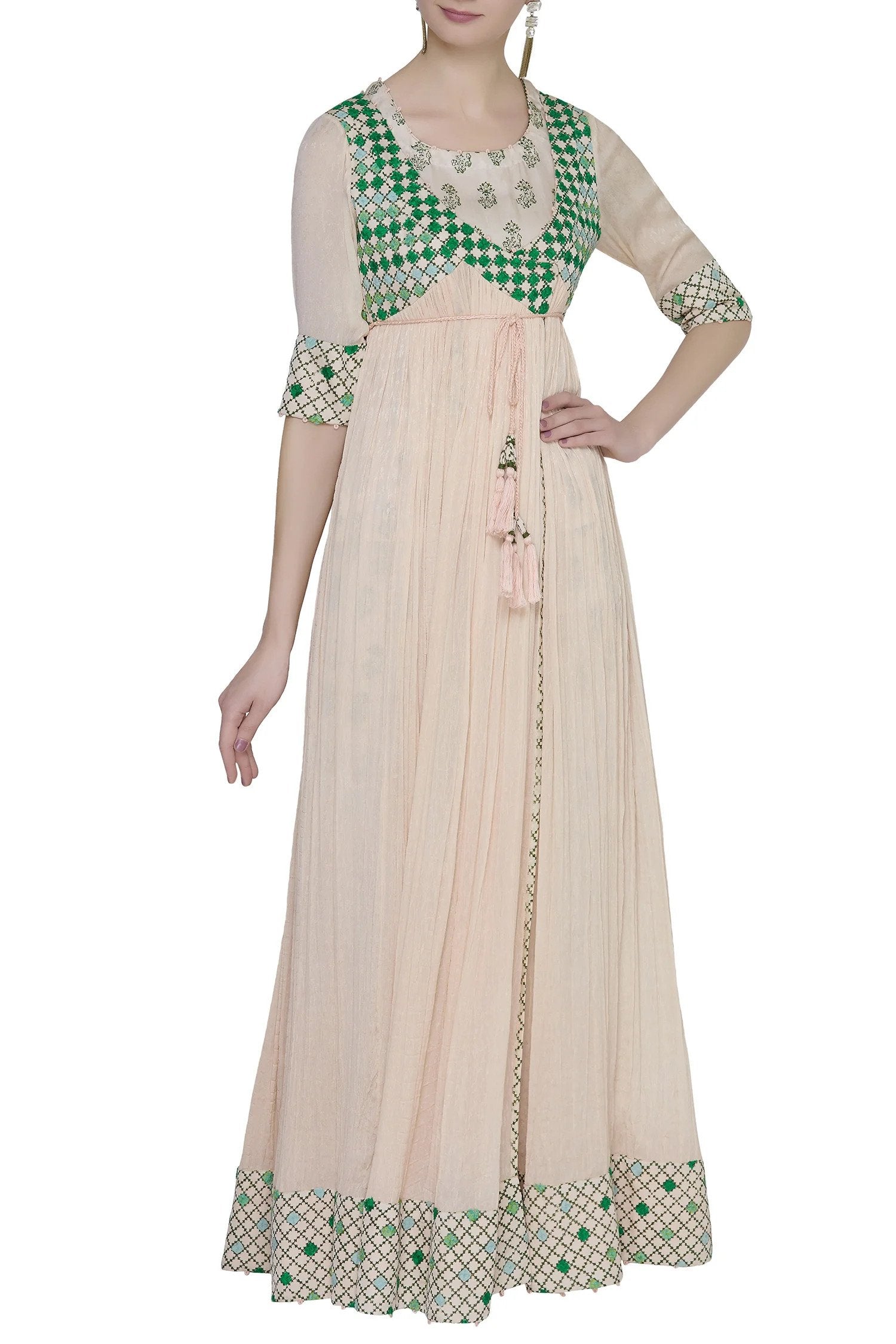 Embroidered Anarkali Set