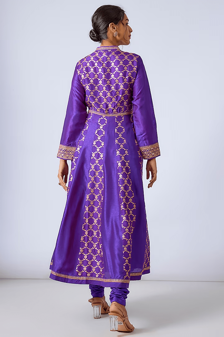 Marigold Brocade FO Set with Churidar-Elli AvrRam