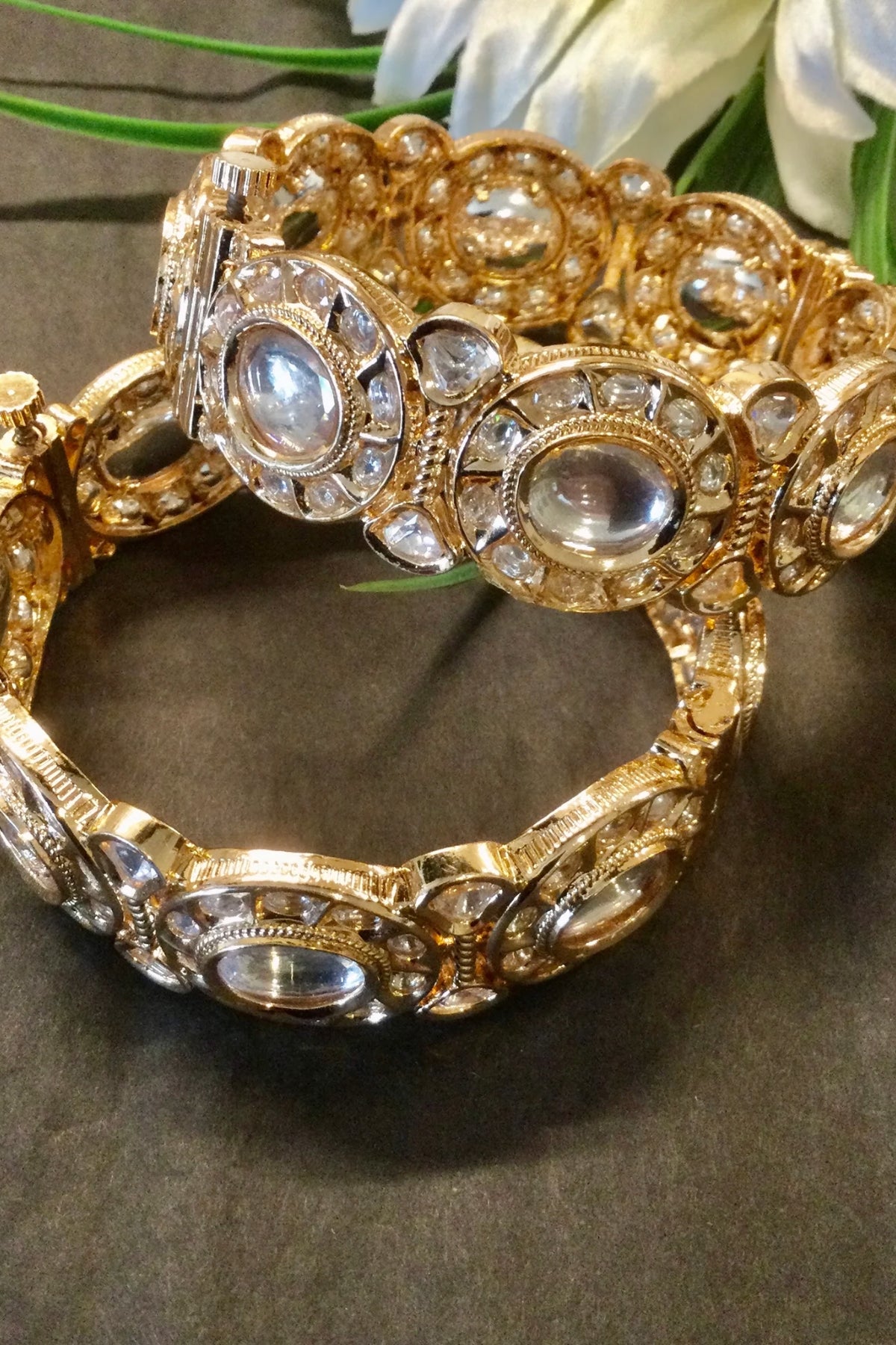 OP958 BRACELET POLKI PAIR 2.4 GOLD