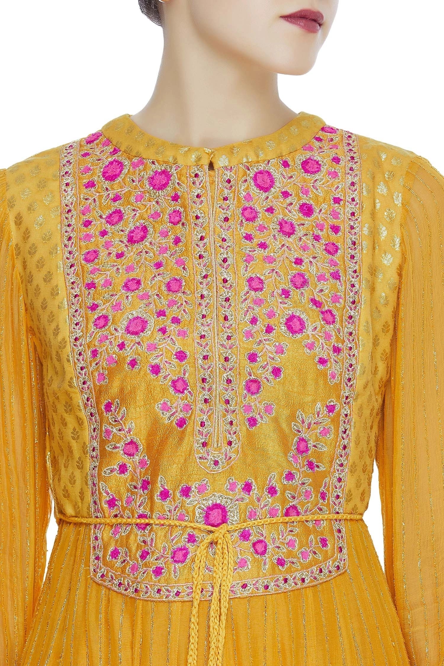 Rust Orange Anarkali Set