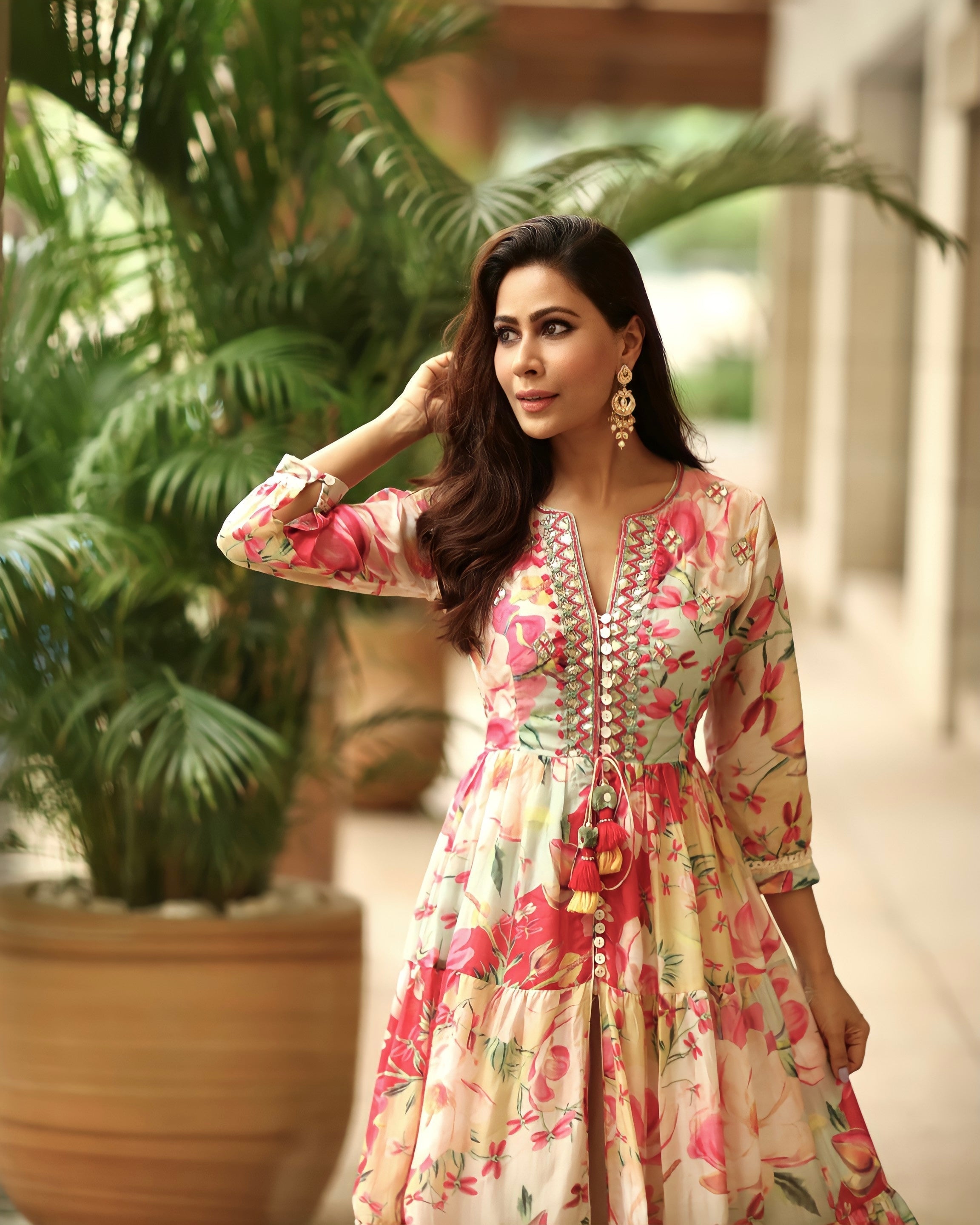 Swati Vatsa in Khushi Tiered Jacket Style Tunic Set