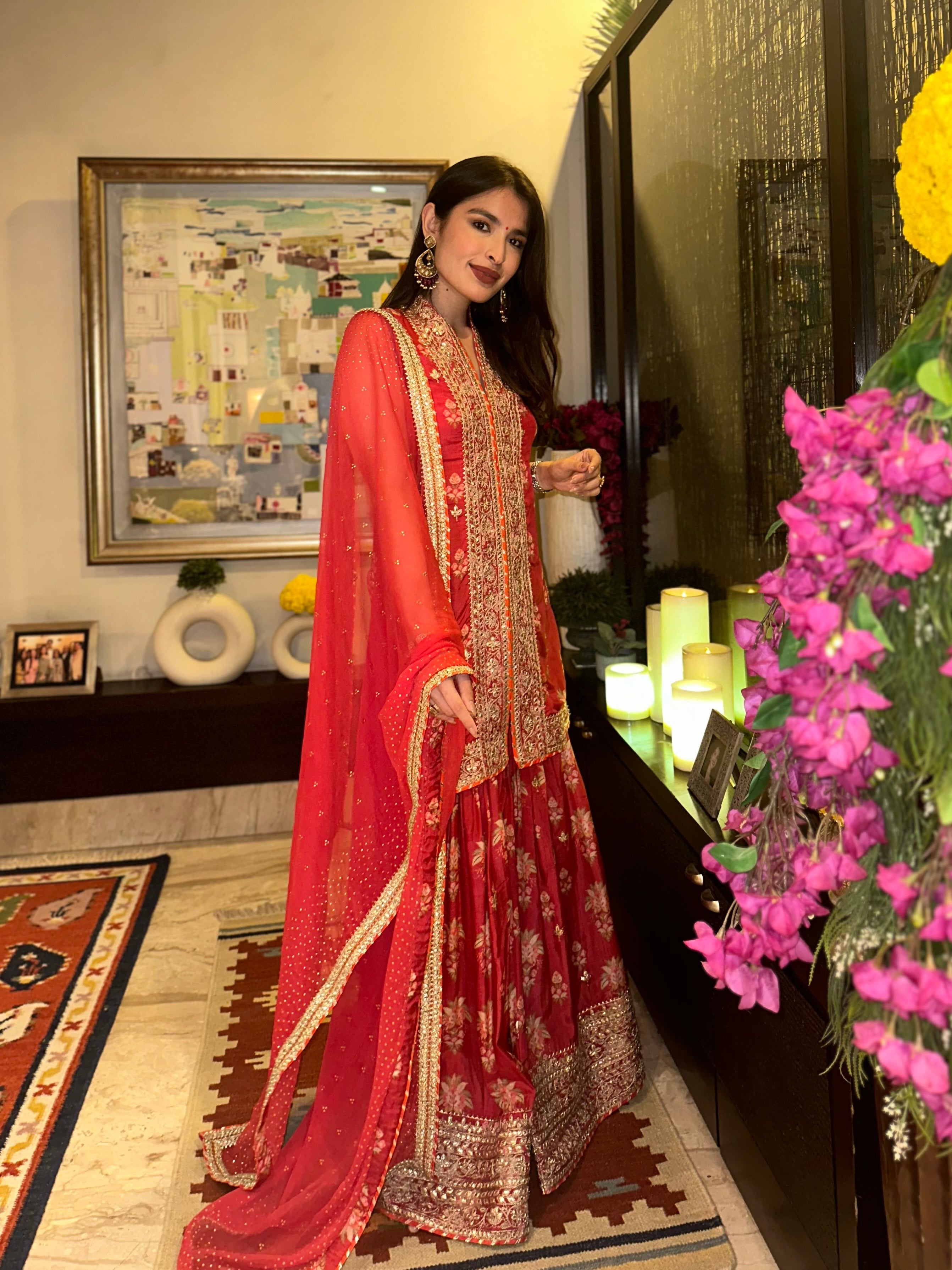 Dhriti Sleeveless Sharara Set-Saachi Daga