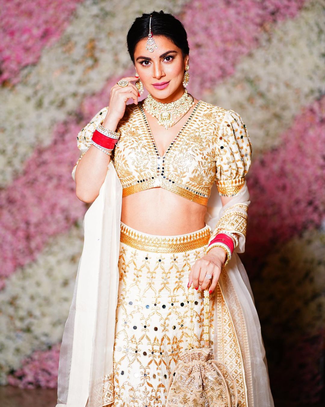 Shraddha Arya Marigold Brocade Zarine Lehenga Set