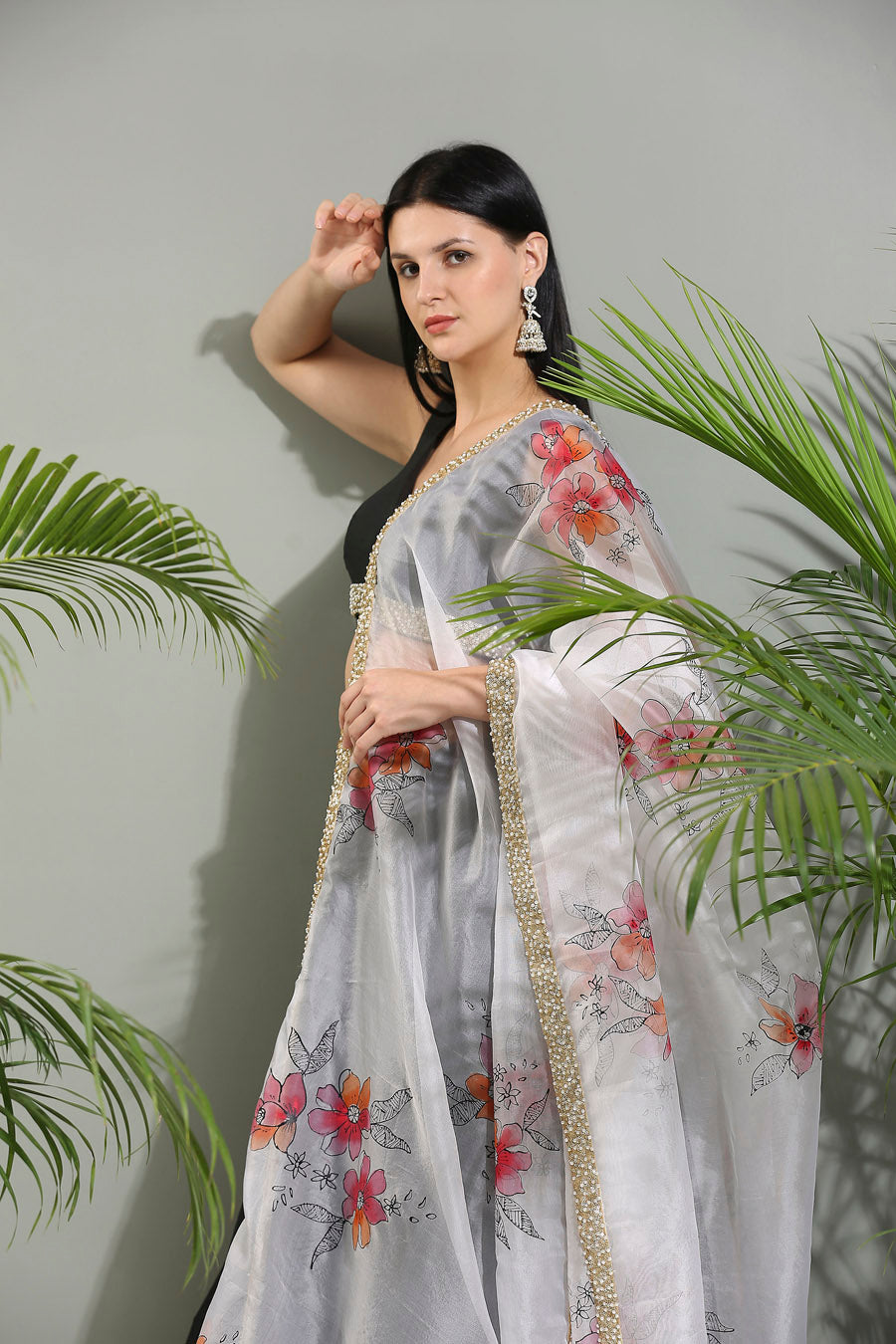 Ave Chicago x Priti Sahni Black Raw Lehenga Set