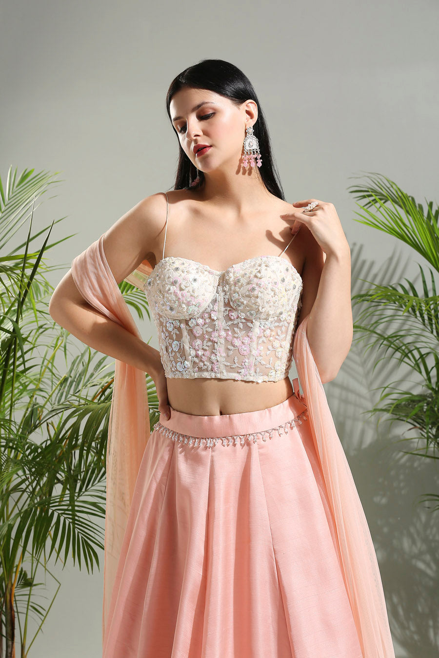Ave Chicago x Priti Sahni Peach Corset Set