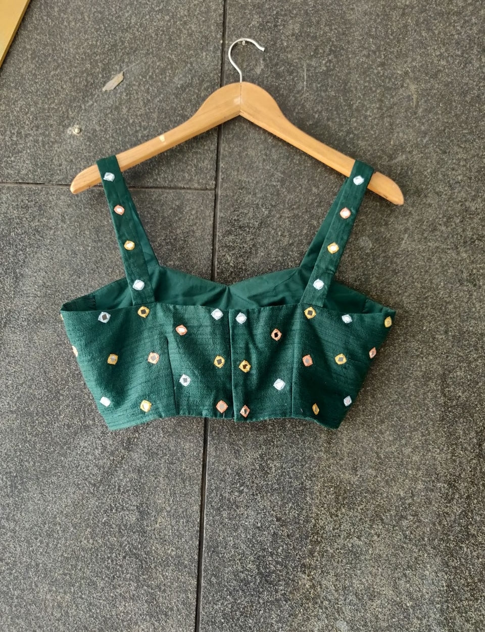 Ave Chicago x Priti Sahni Deep Forest Green Work Lehenga Set