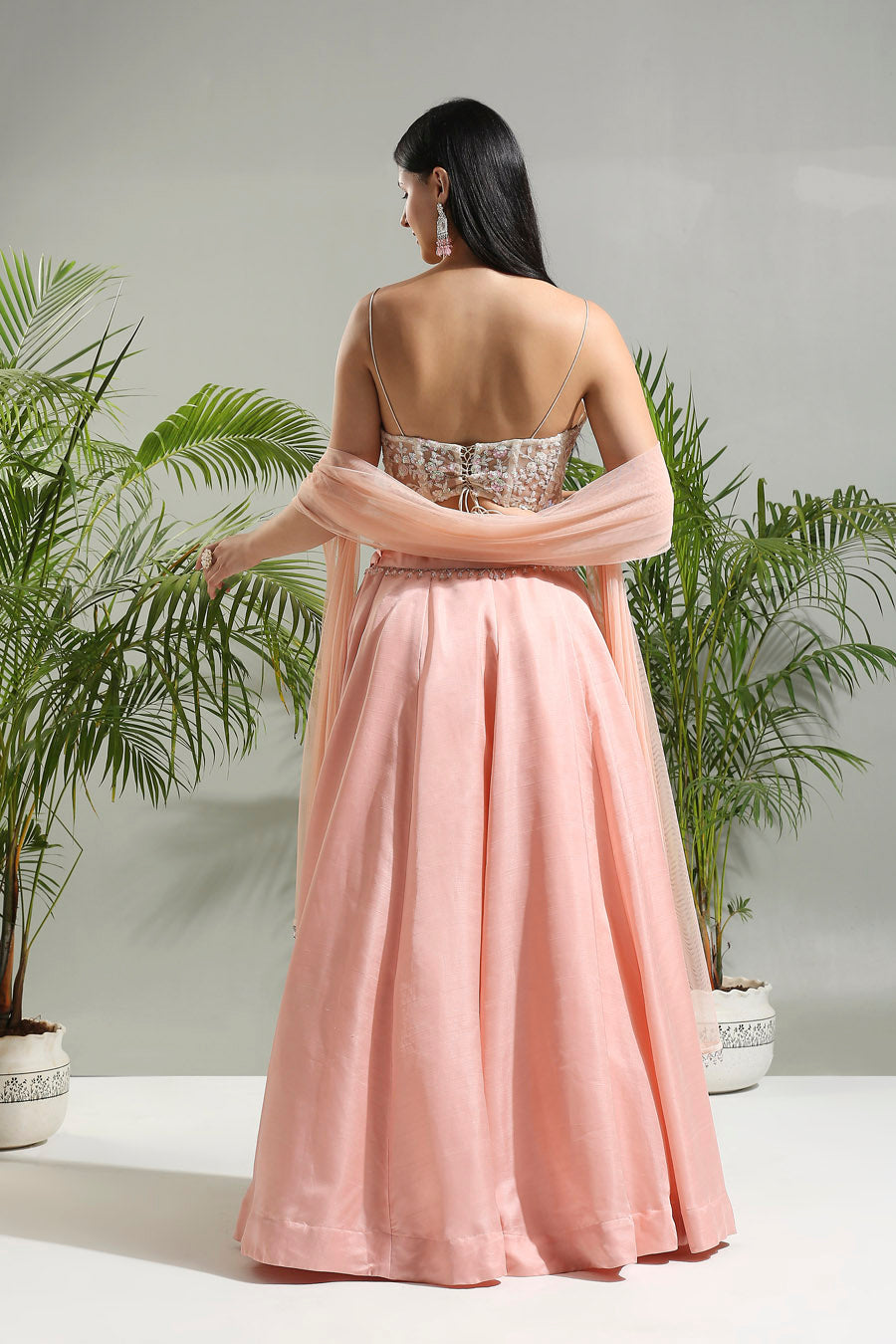 Ave Chicago x Priti Sahni Peach Corset Set