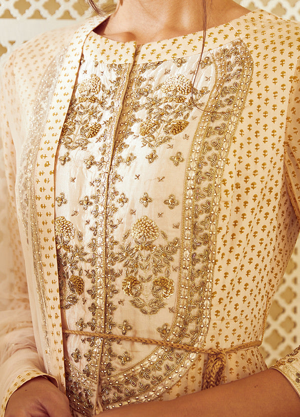 Beige Anarkali Set