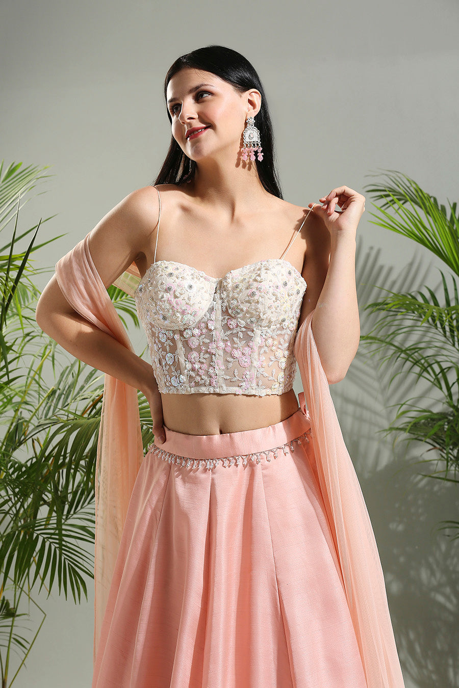 Ave Chicago x Priti Sahni Peach Corset Set