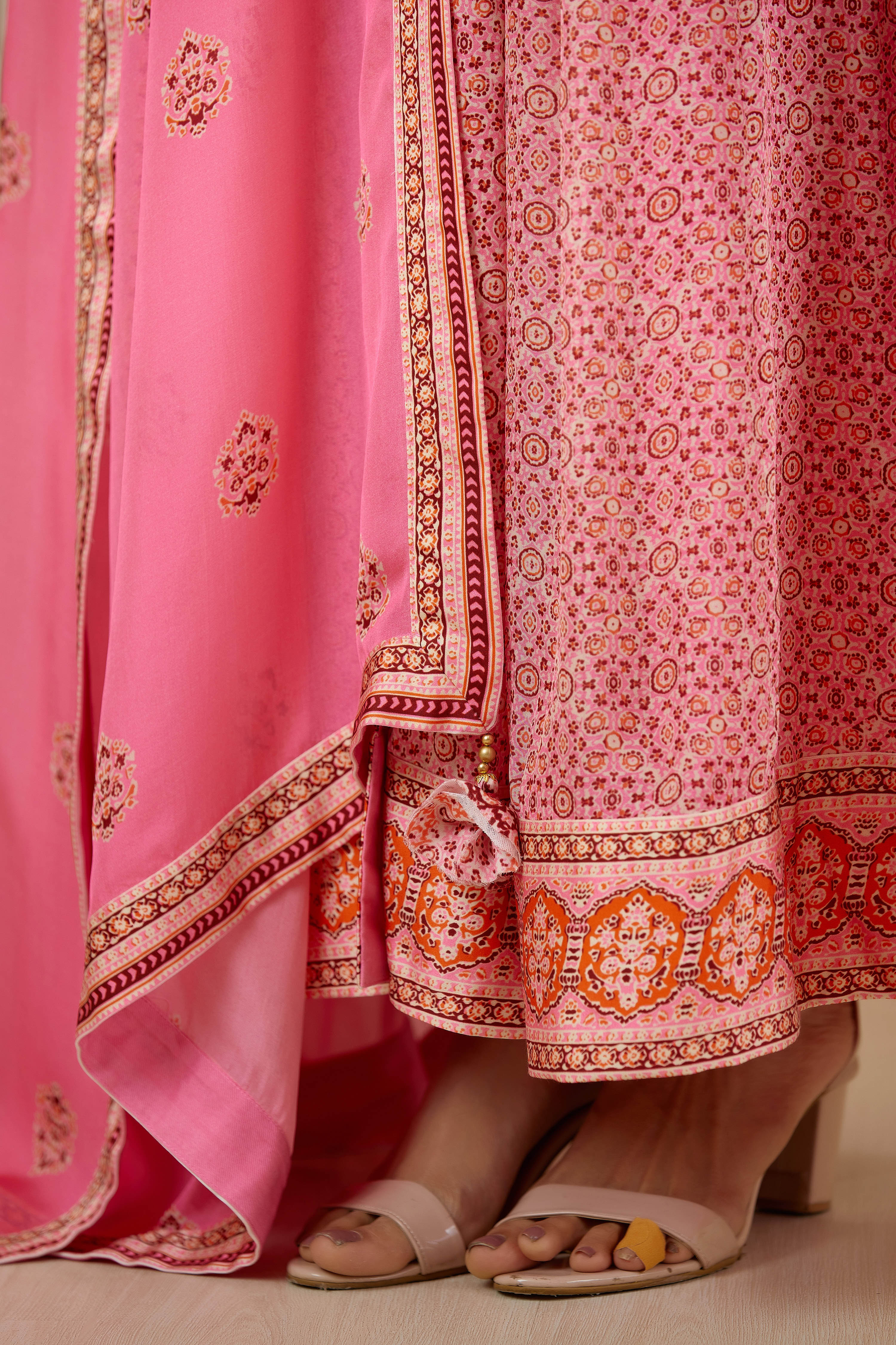 Pink Anarkali set