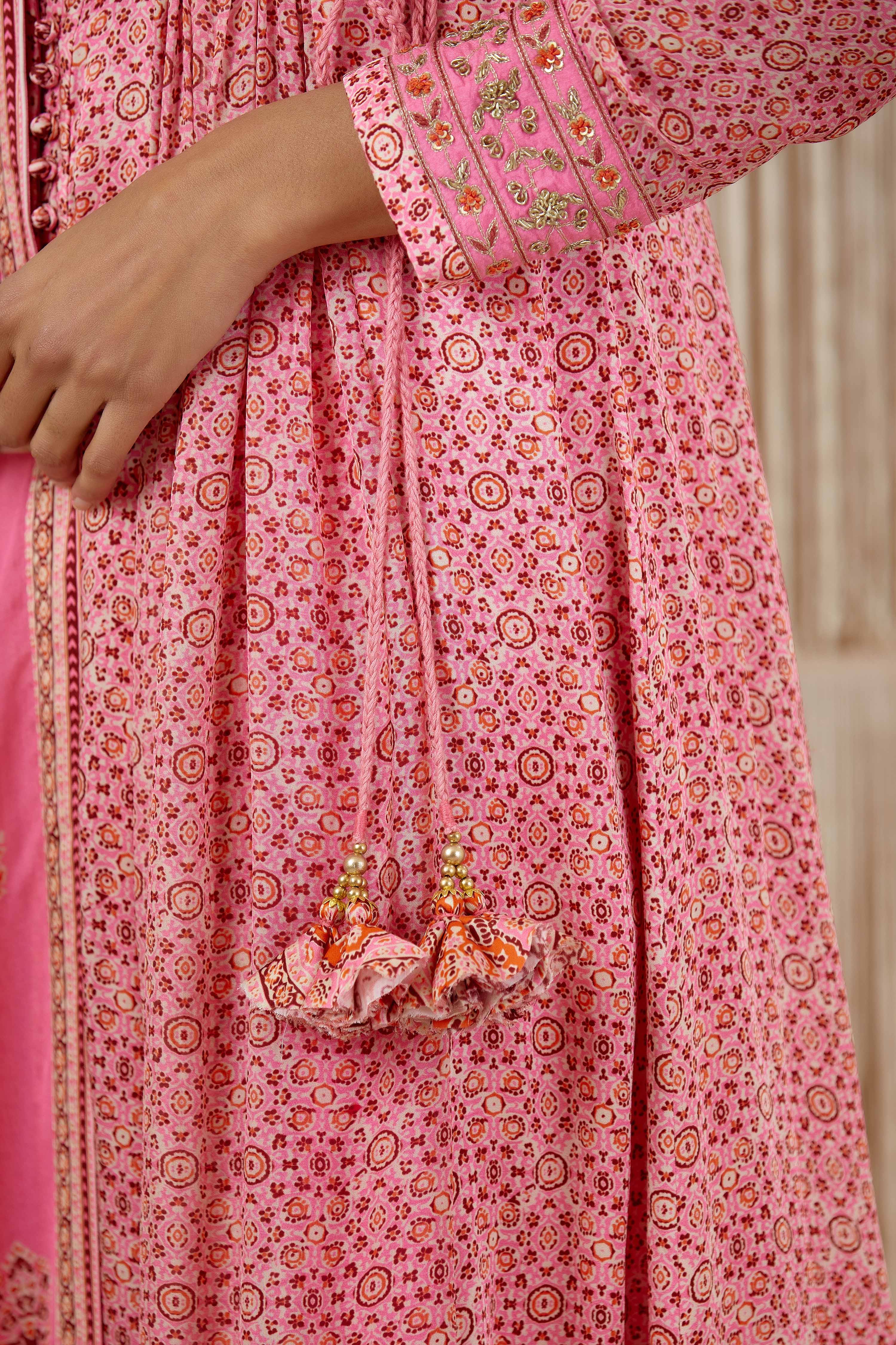 Pink Anarkali set