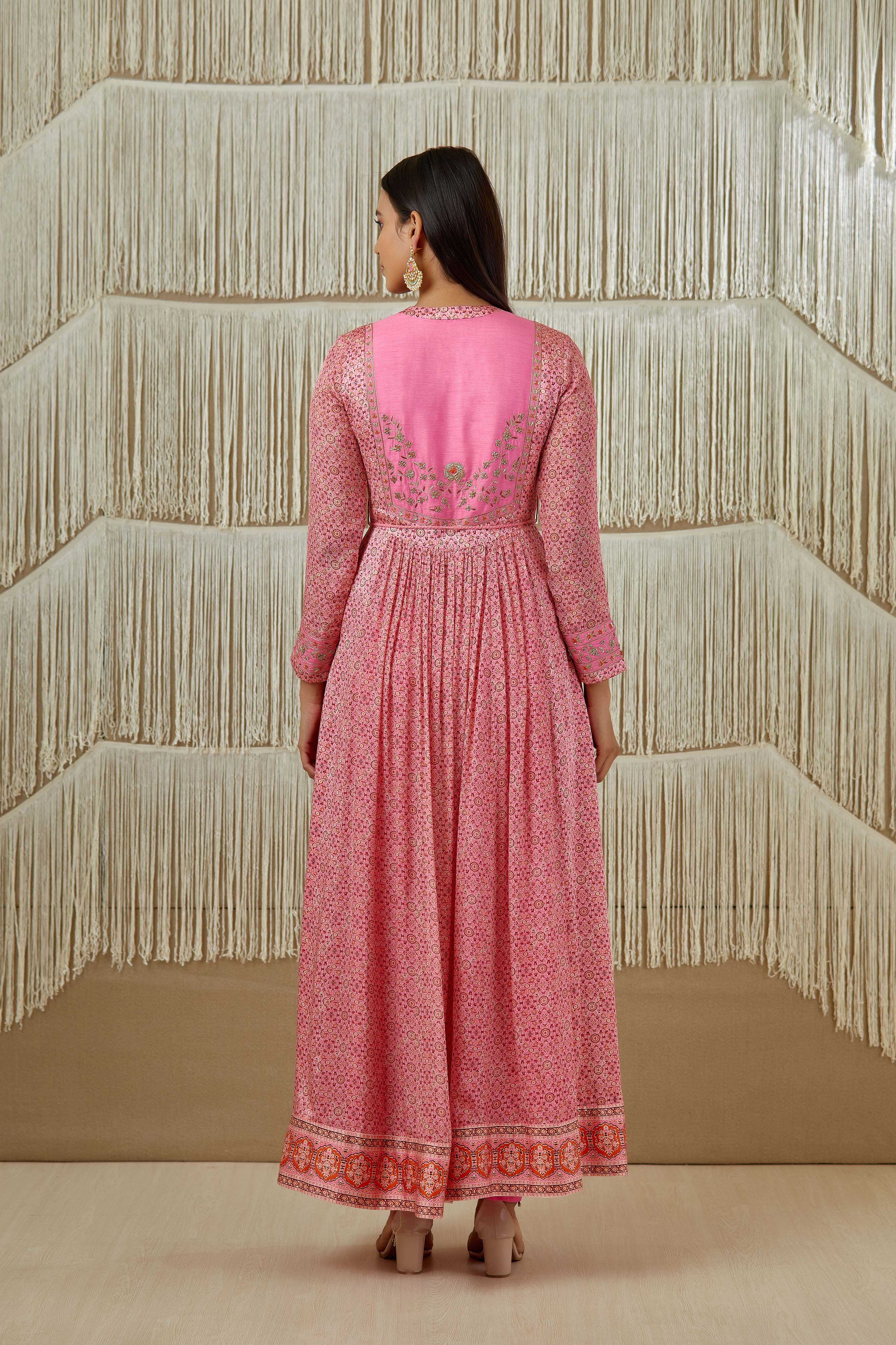 Pink Anarkali set
