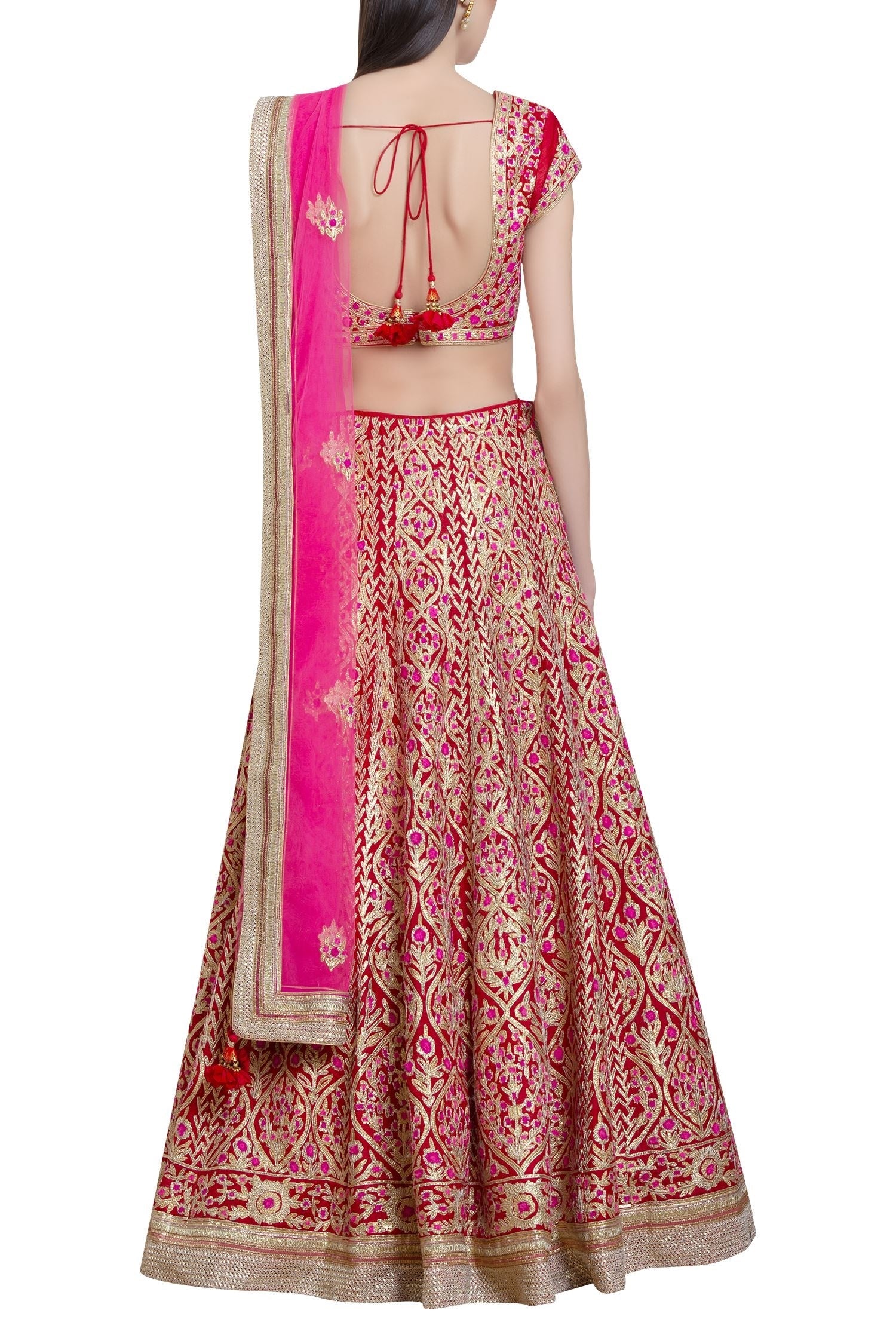 Pink-Red Lehenga Set