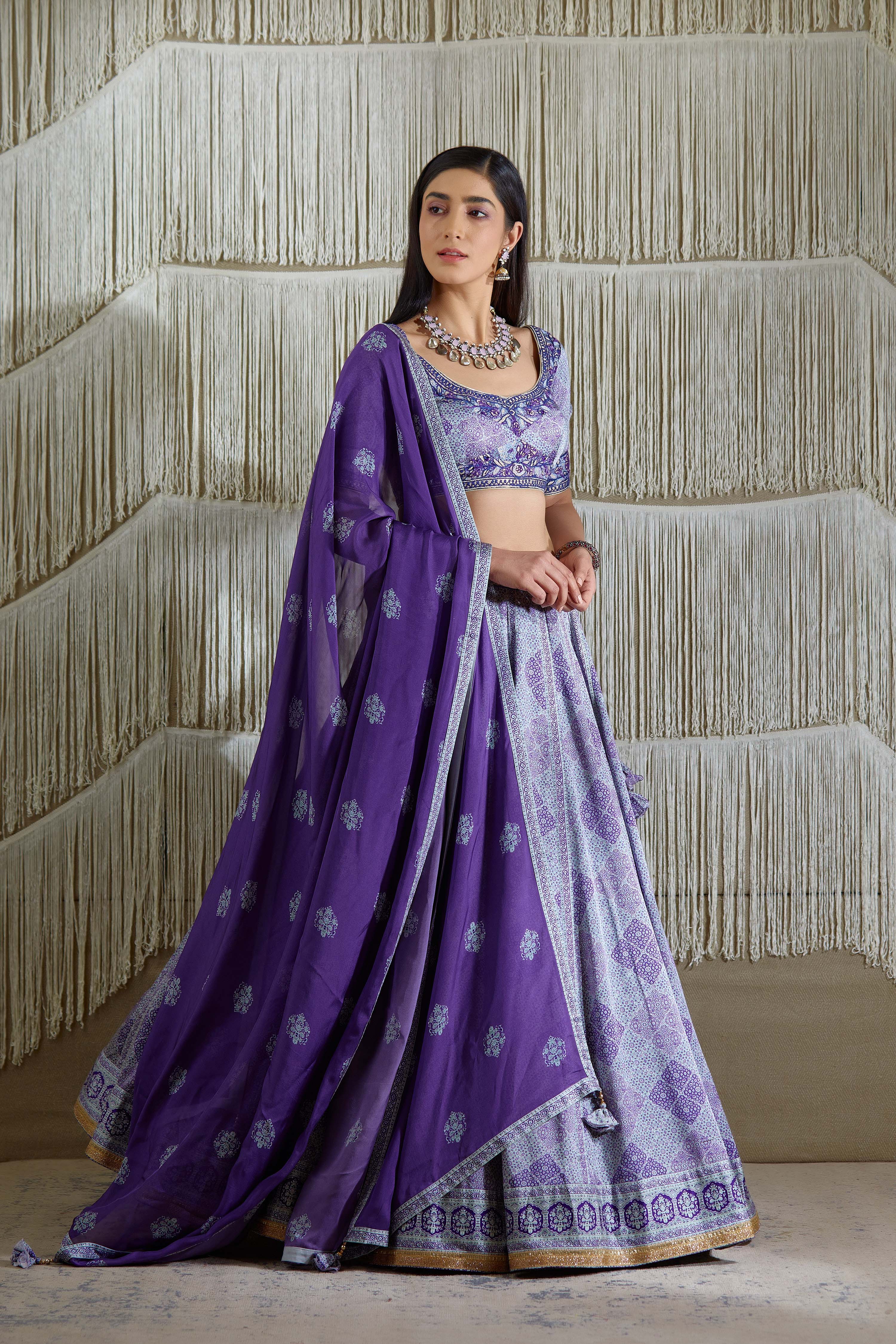 Purple Lehenga set