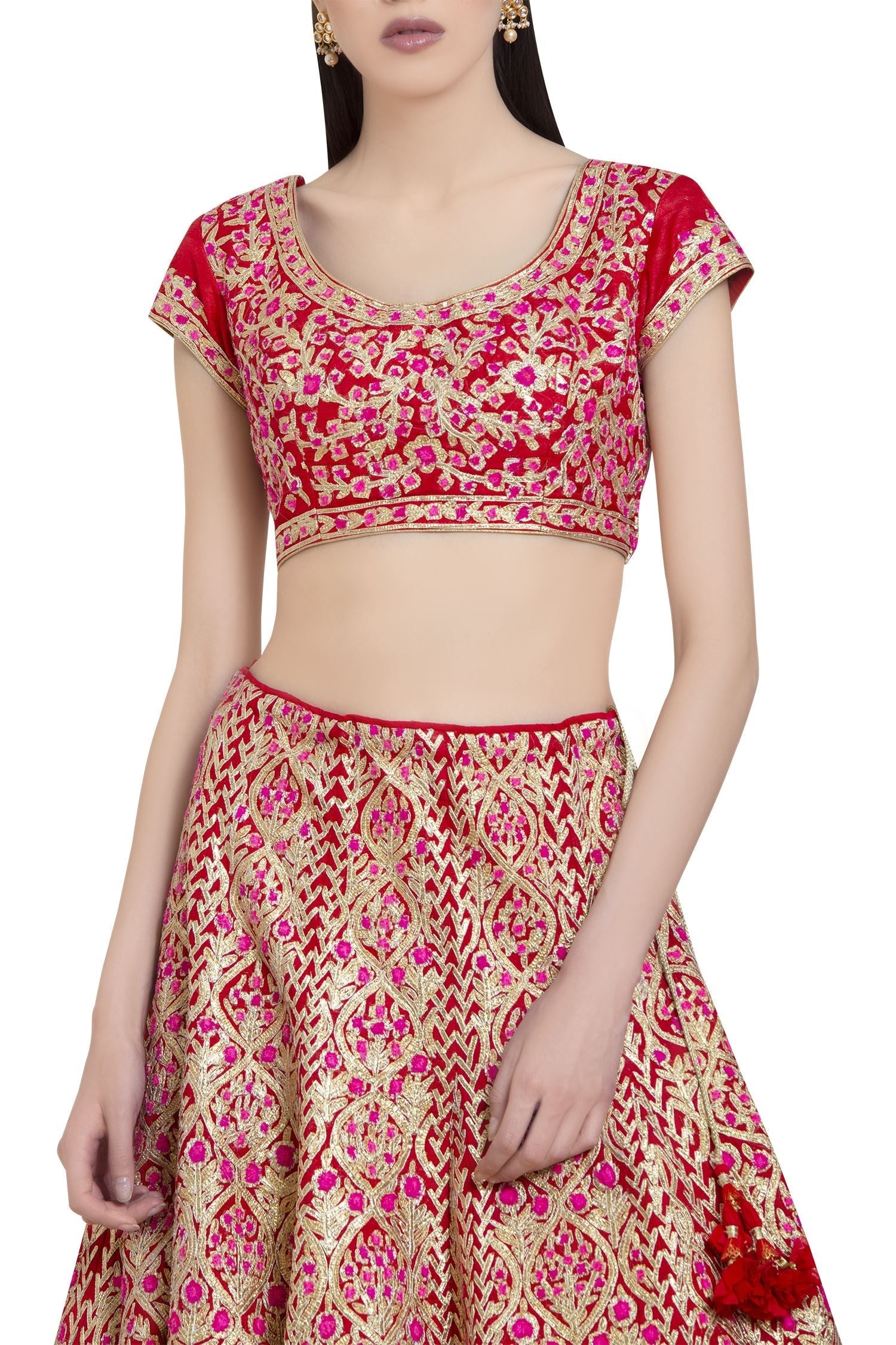 Pink-Red Lehenga Set