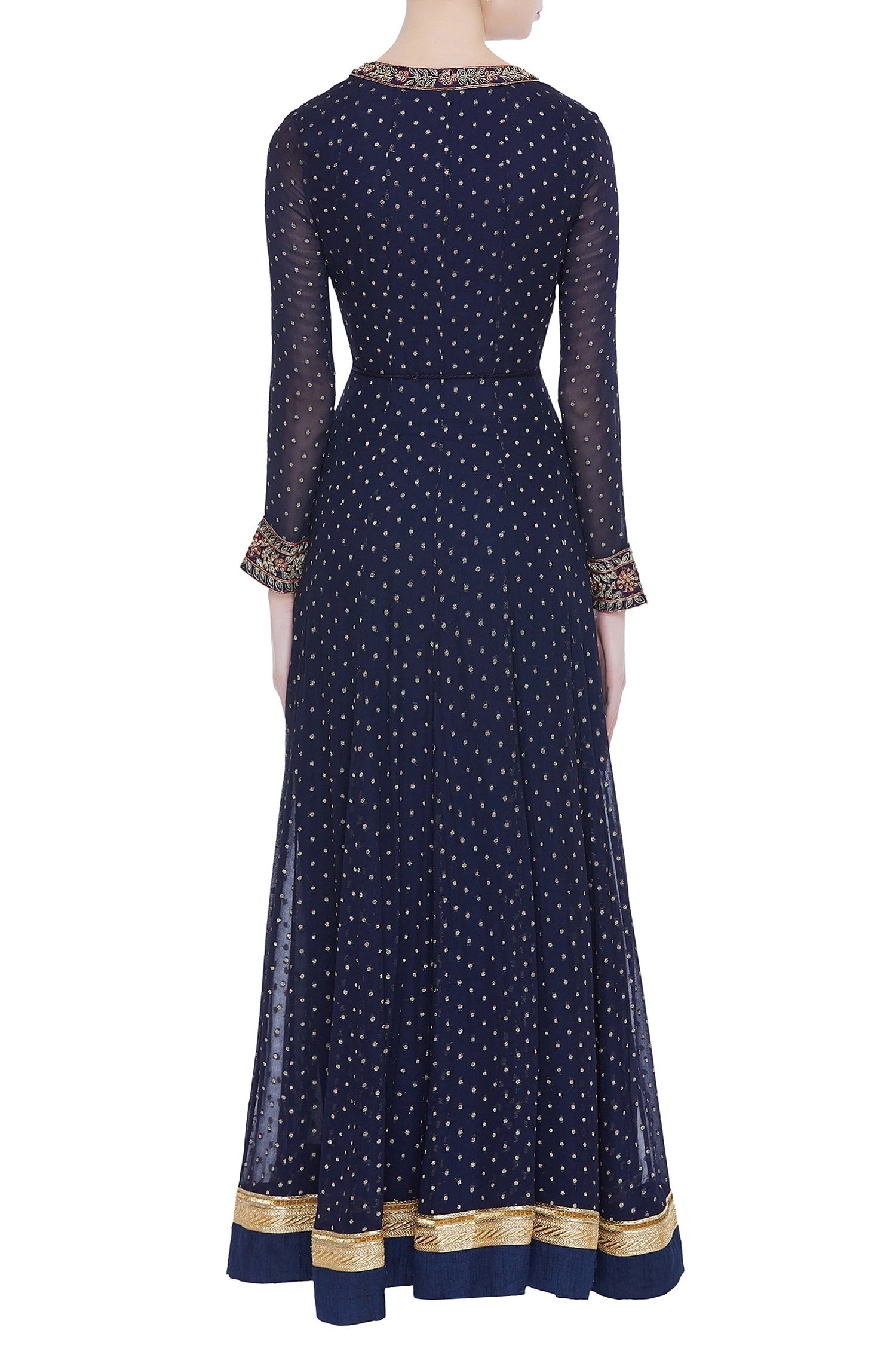 Navy Blue Anarkali Set