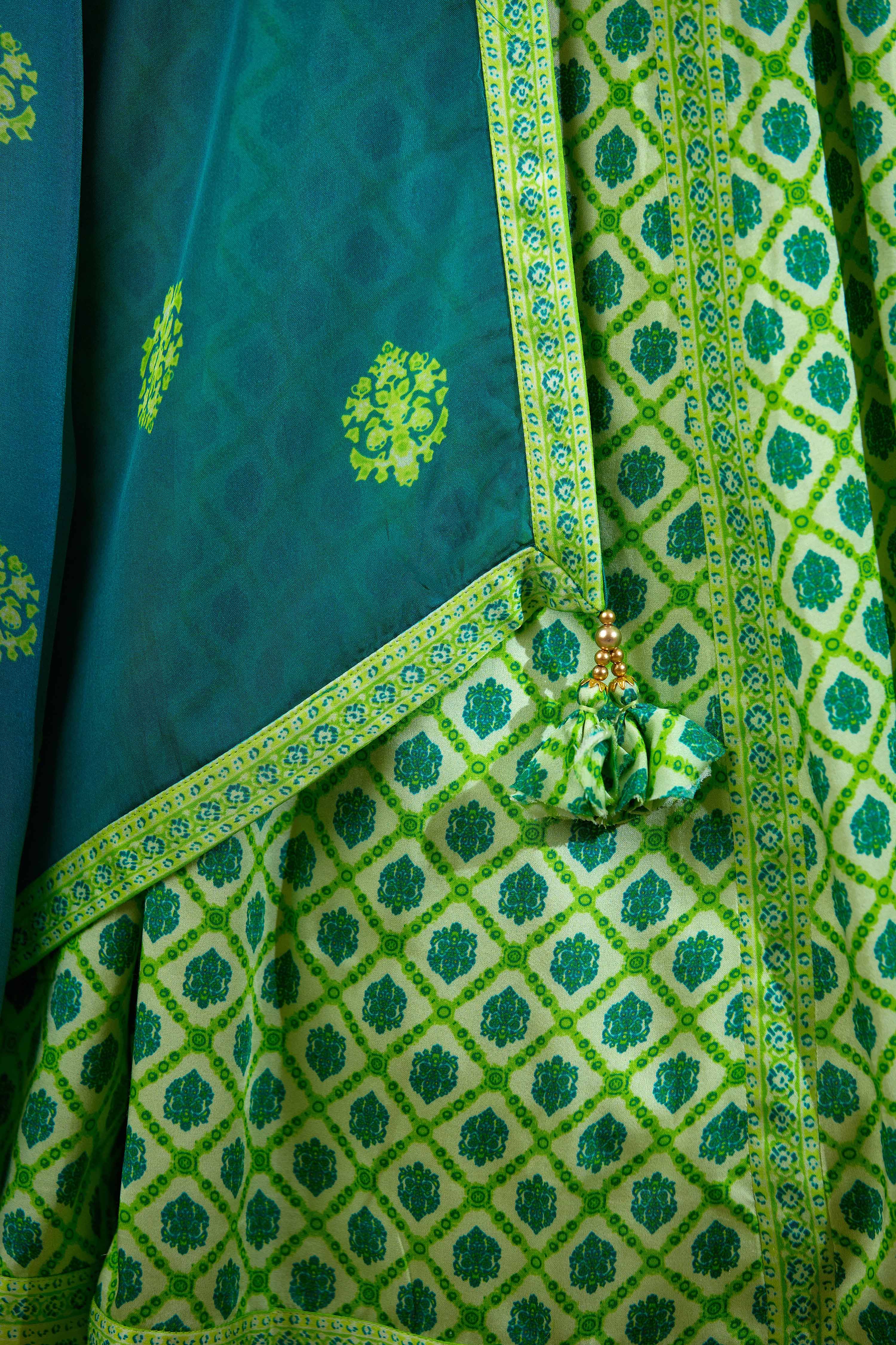 Bright Green Lehenga set