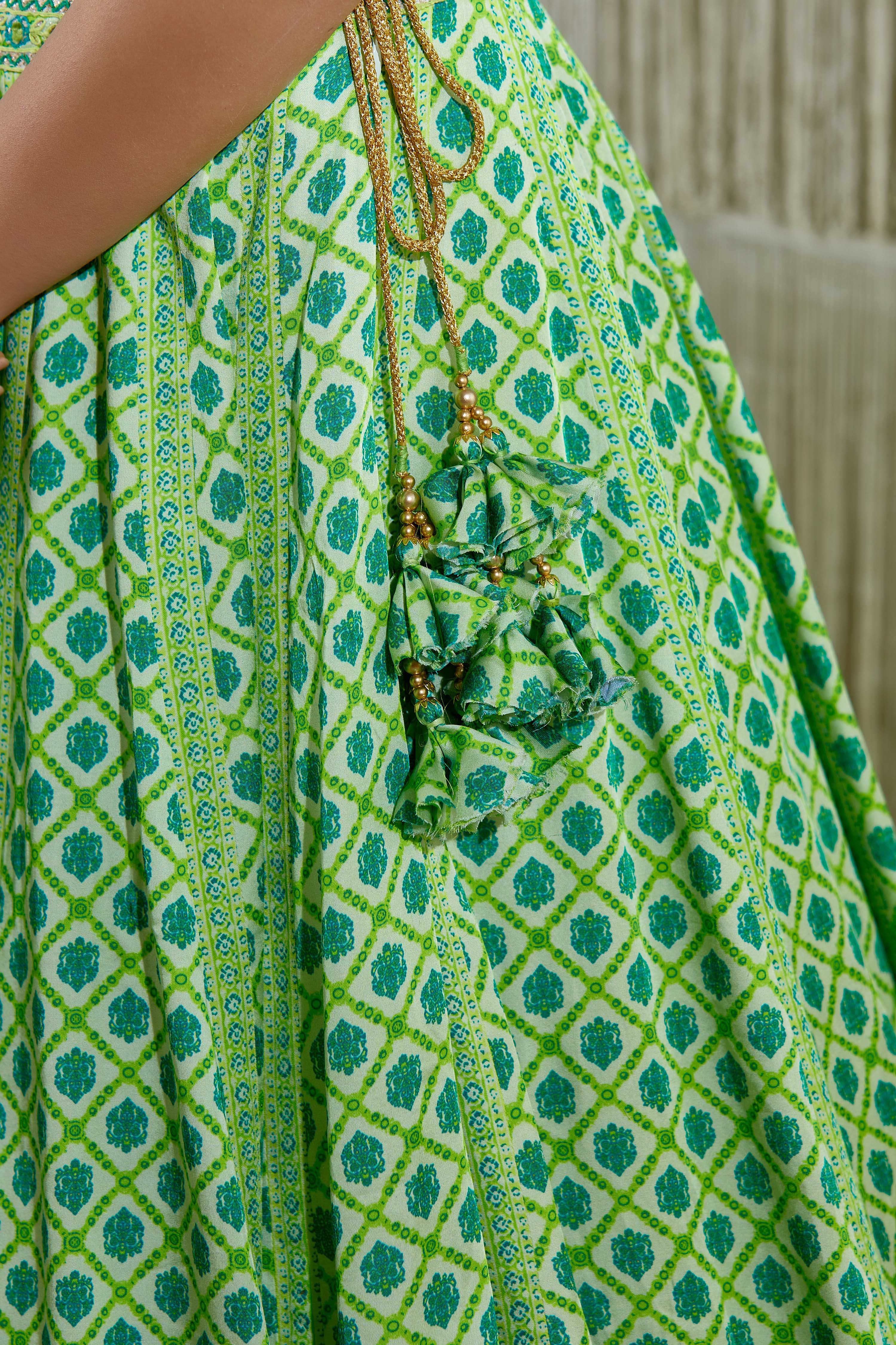 Bright Green Lehenga set