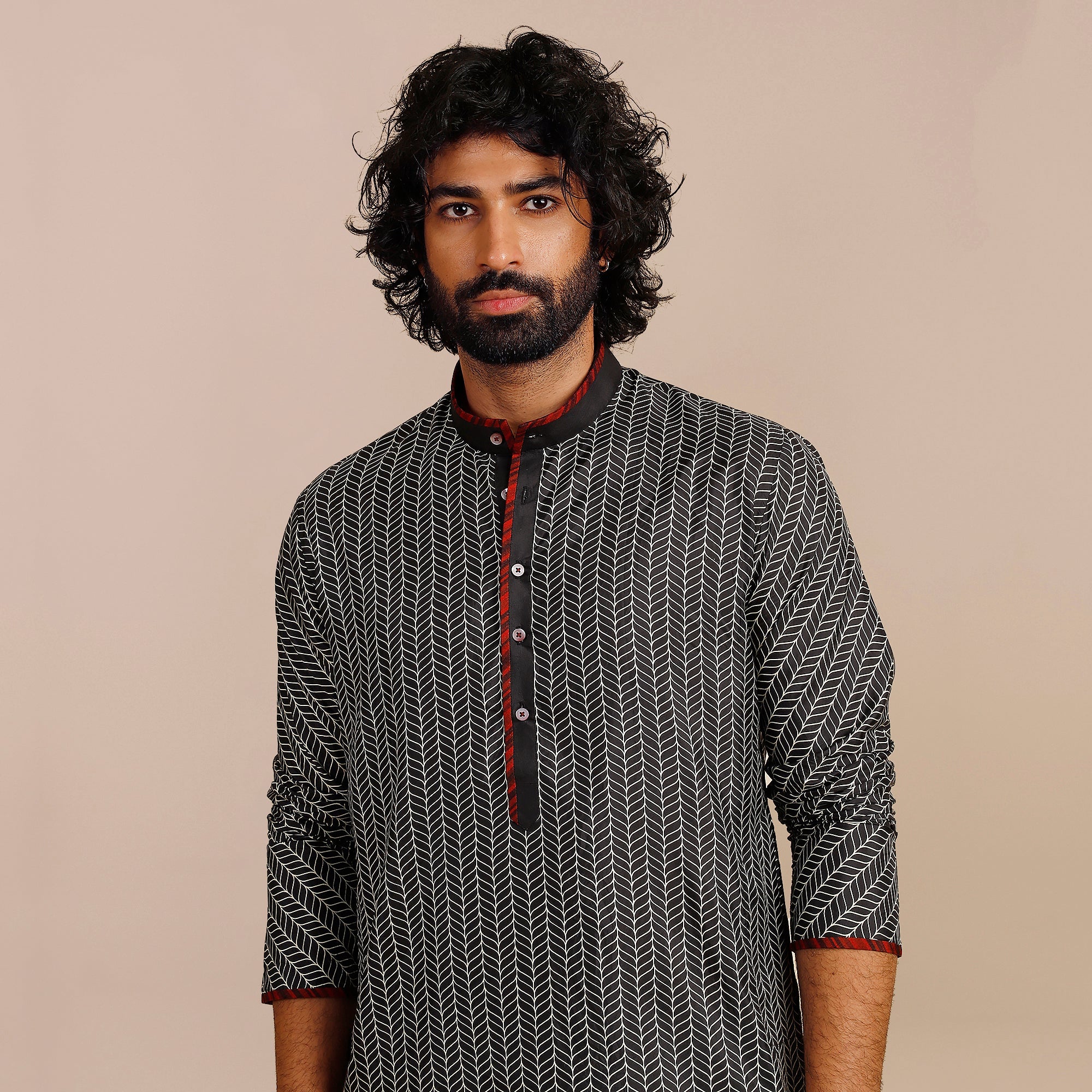Linear Chevron Kurta | SATT