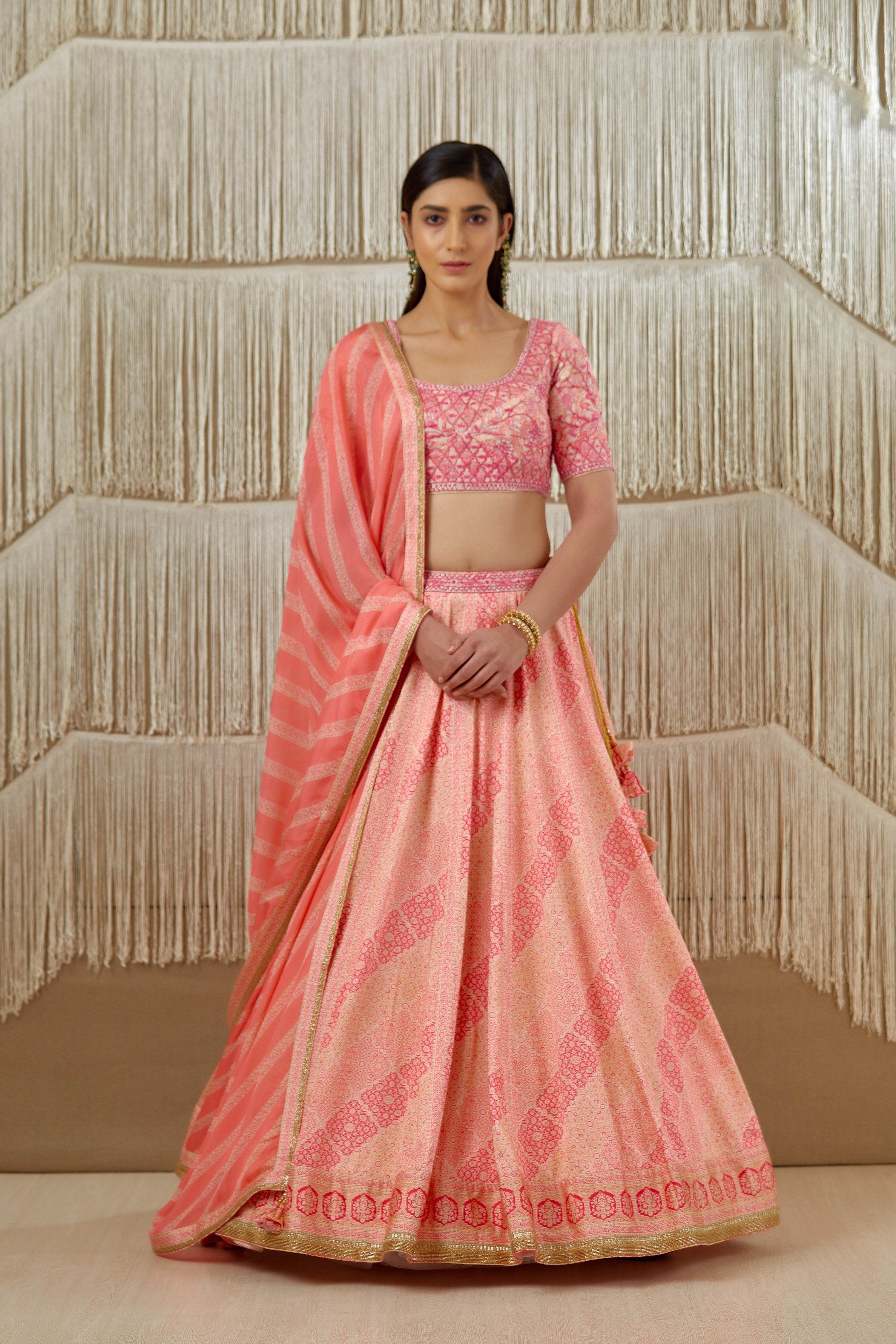 Coral Lehenga set