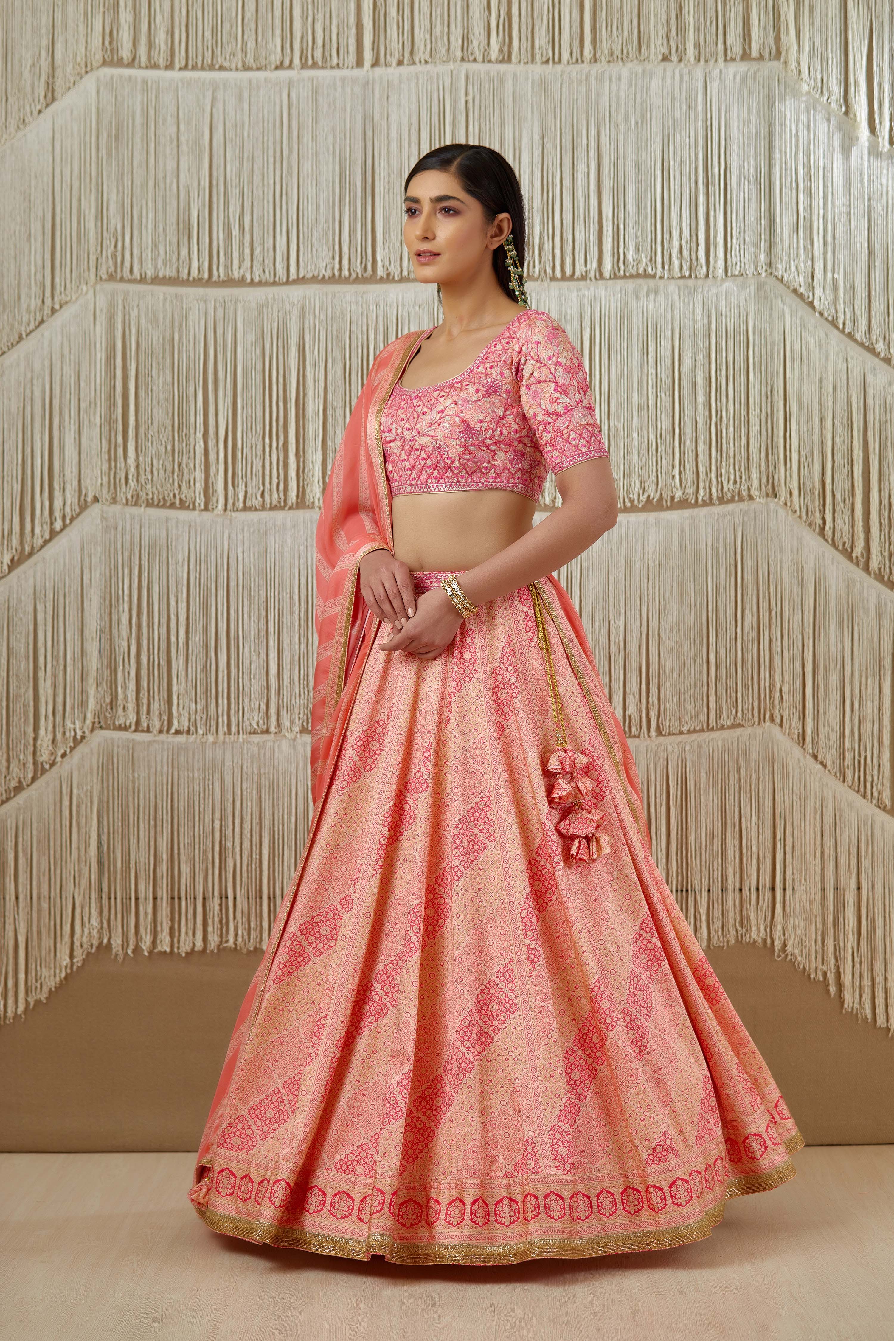 Coral Lehenga set