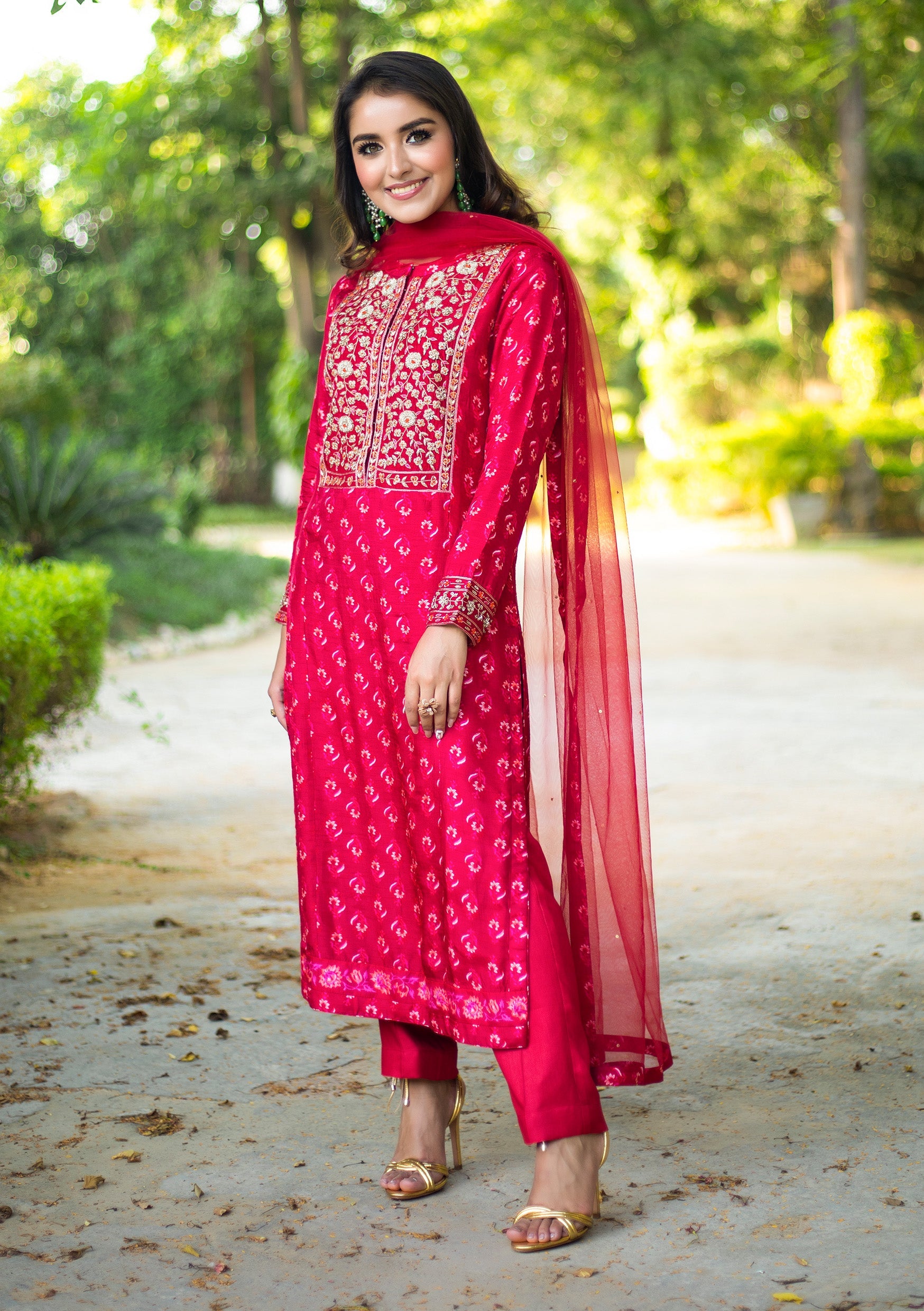 Maroon Kurta Set