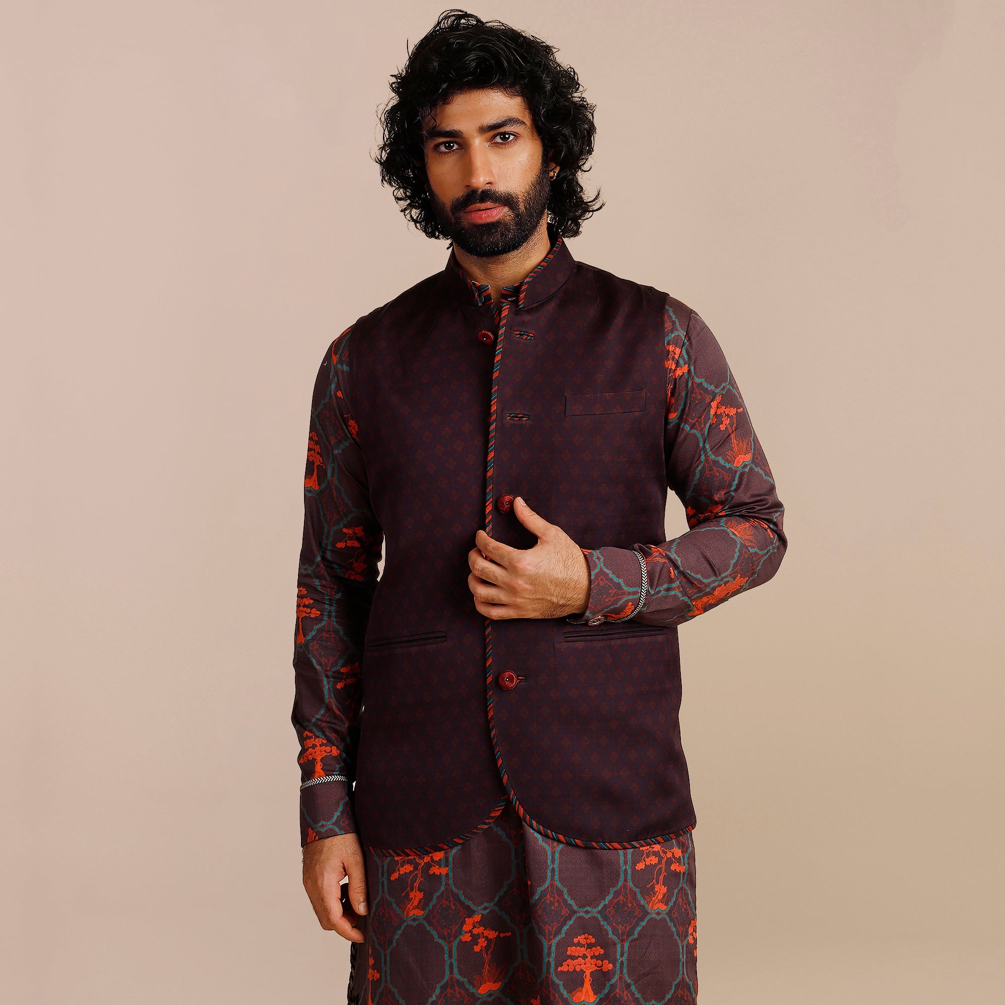 Mulbery Purple Nehru Jacket | SATT
