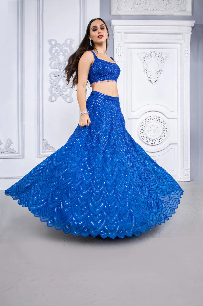 Azul Lehenga