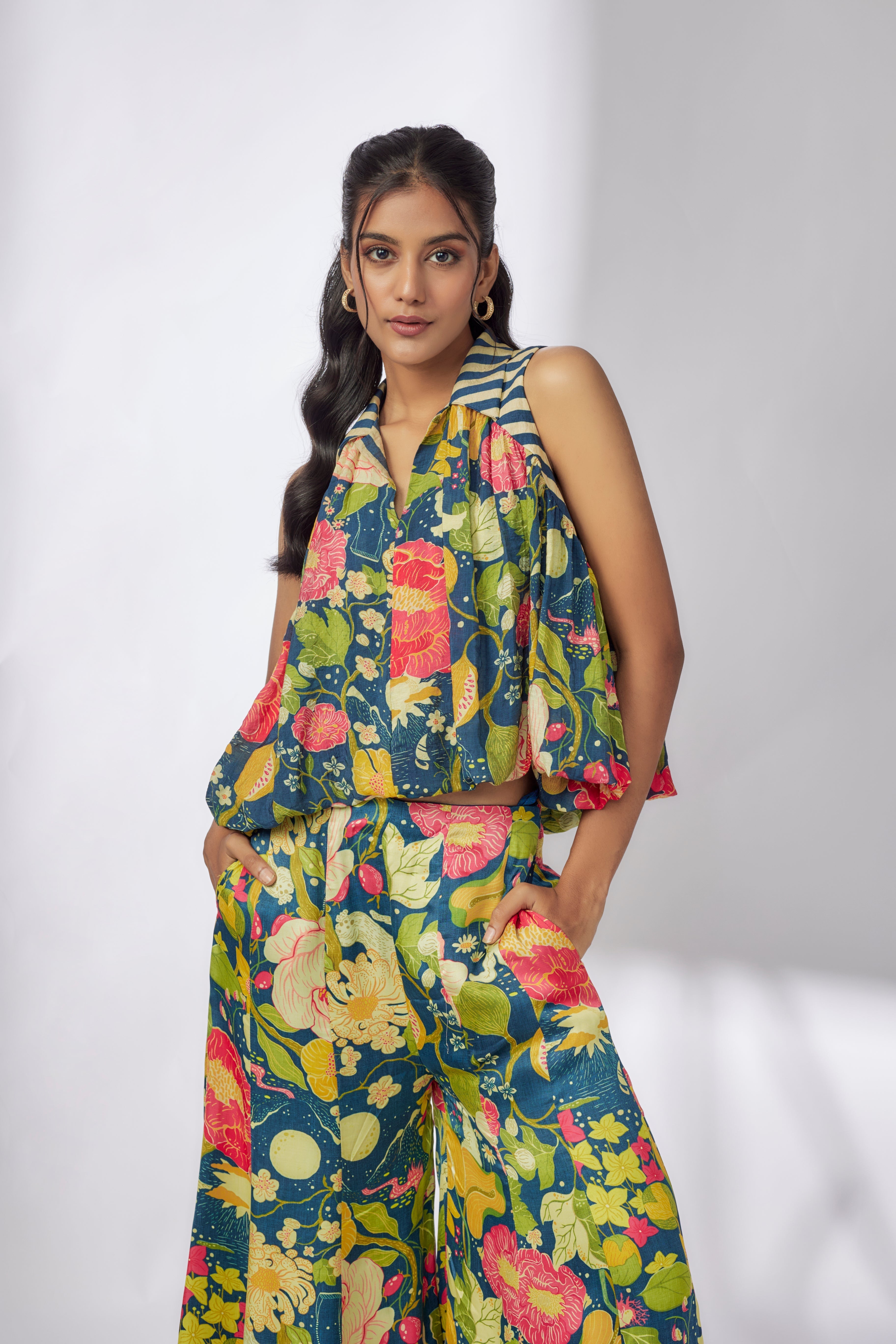 Sunflower Top Pannel Pant set