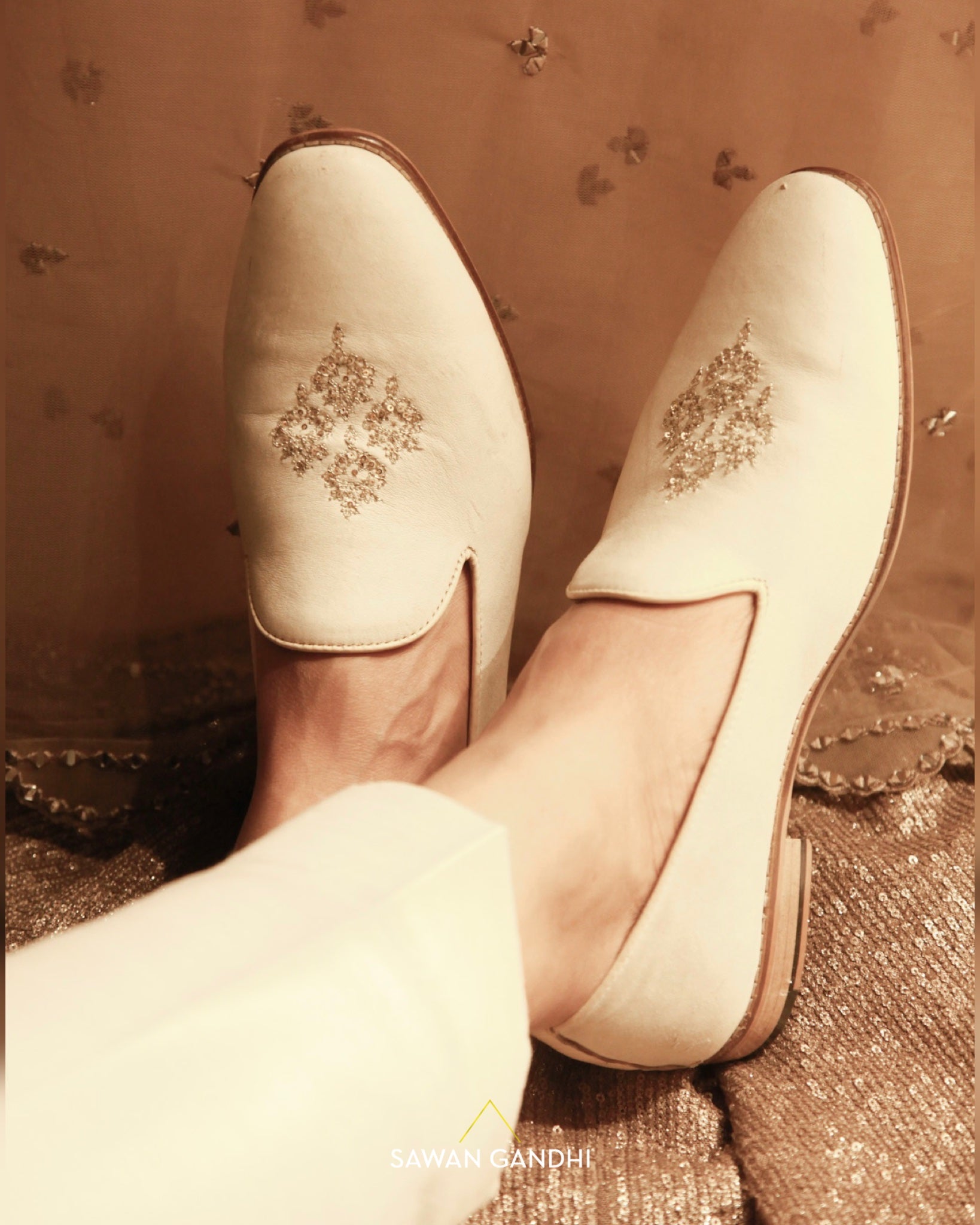 Ivory zari workshoes