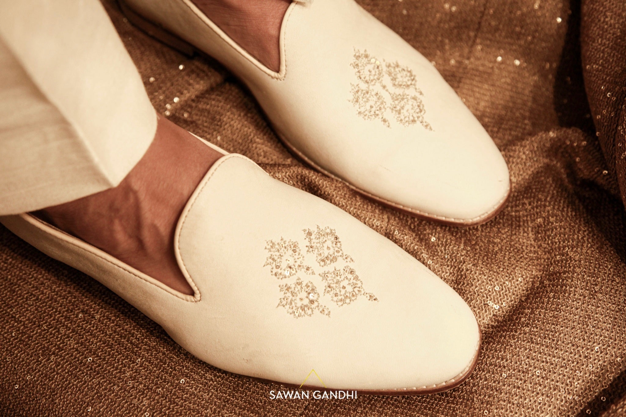 Ivory zari workshoes