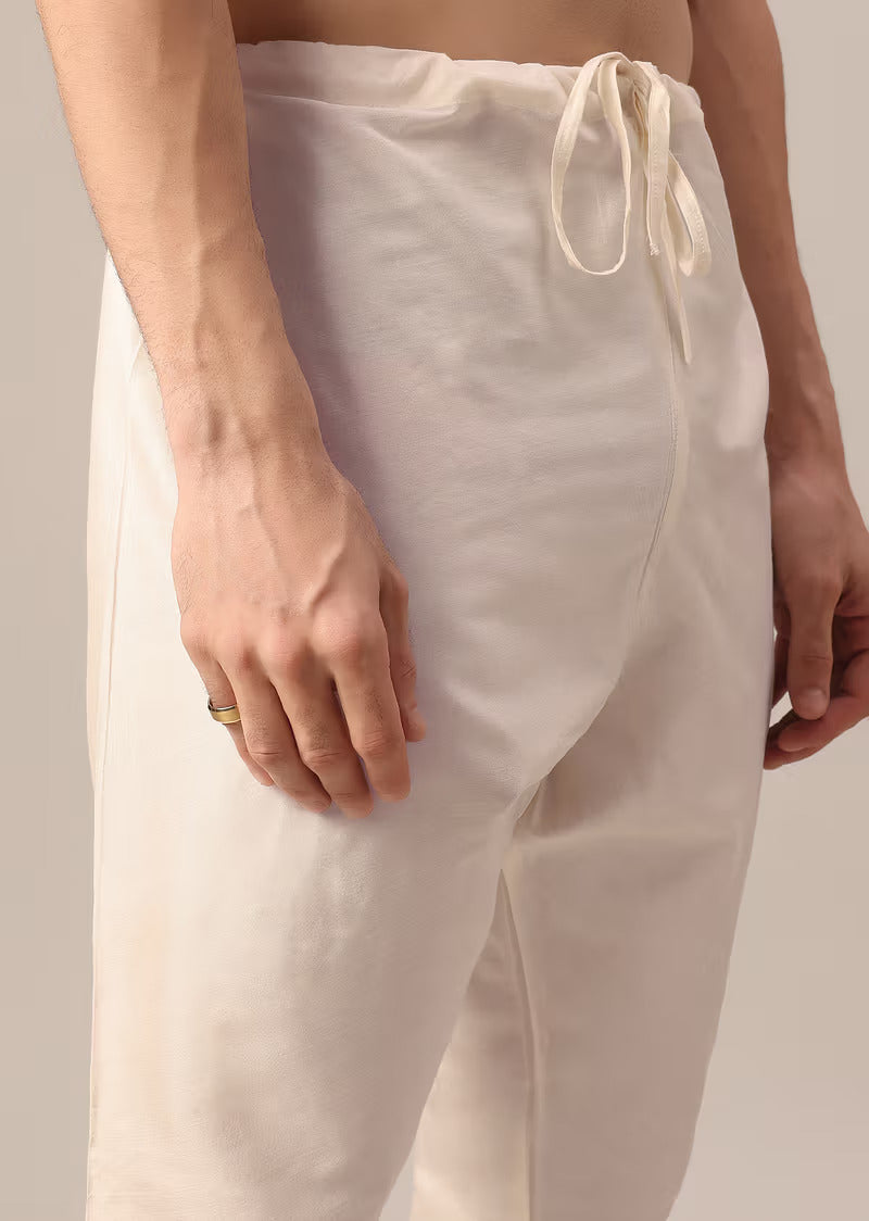 Purple Kurta With Churidar In Art Silk With Mirror Embellishments