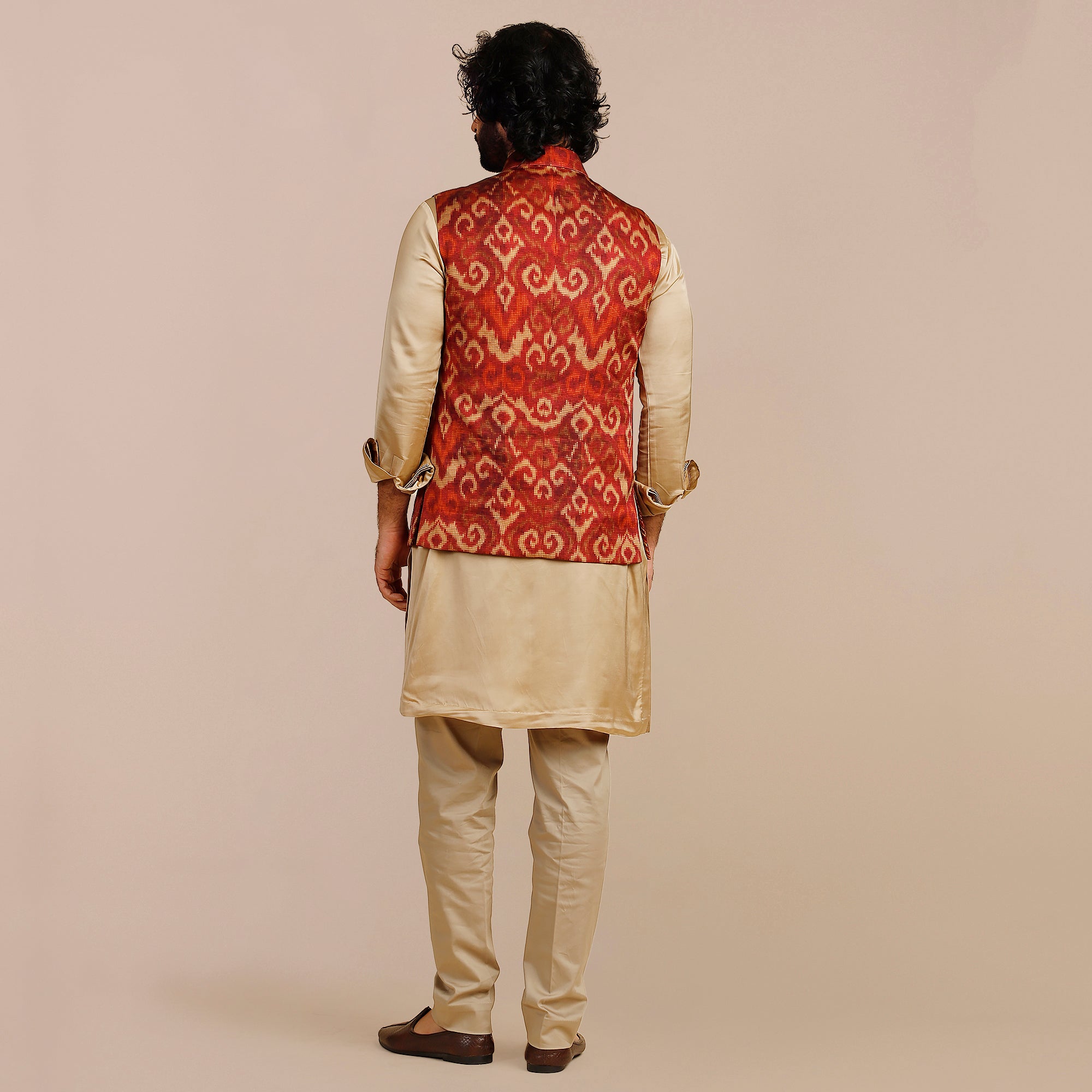 Rust Red Nehru Jacket | SATT
