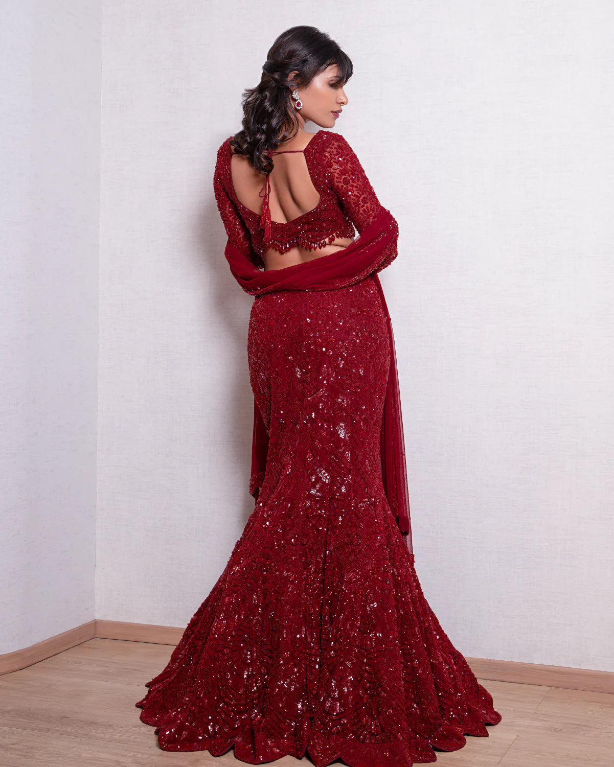 Merlot Mermaid Lehenga