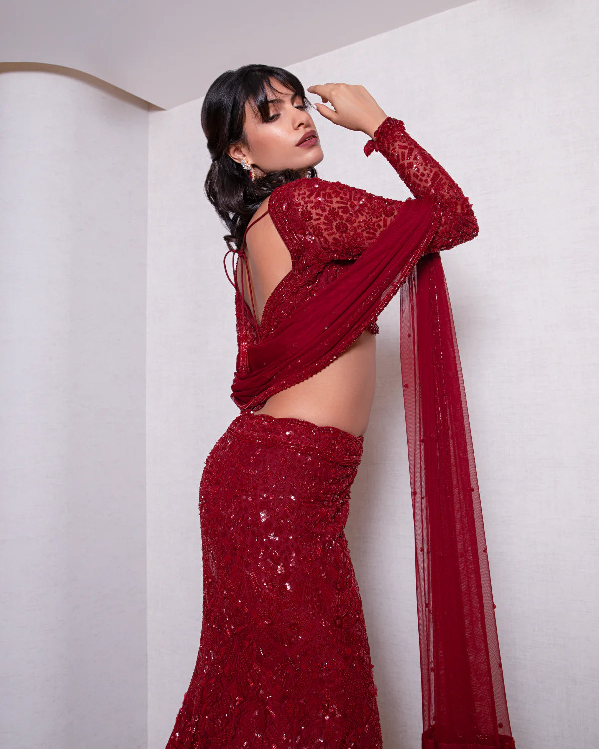 Merlot Mermaid Lehenga