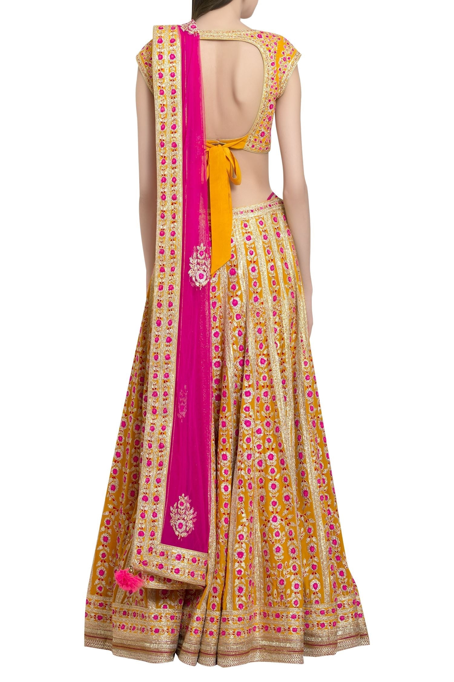 Orange - Pink Lehenga Set