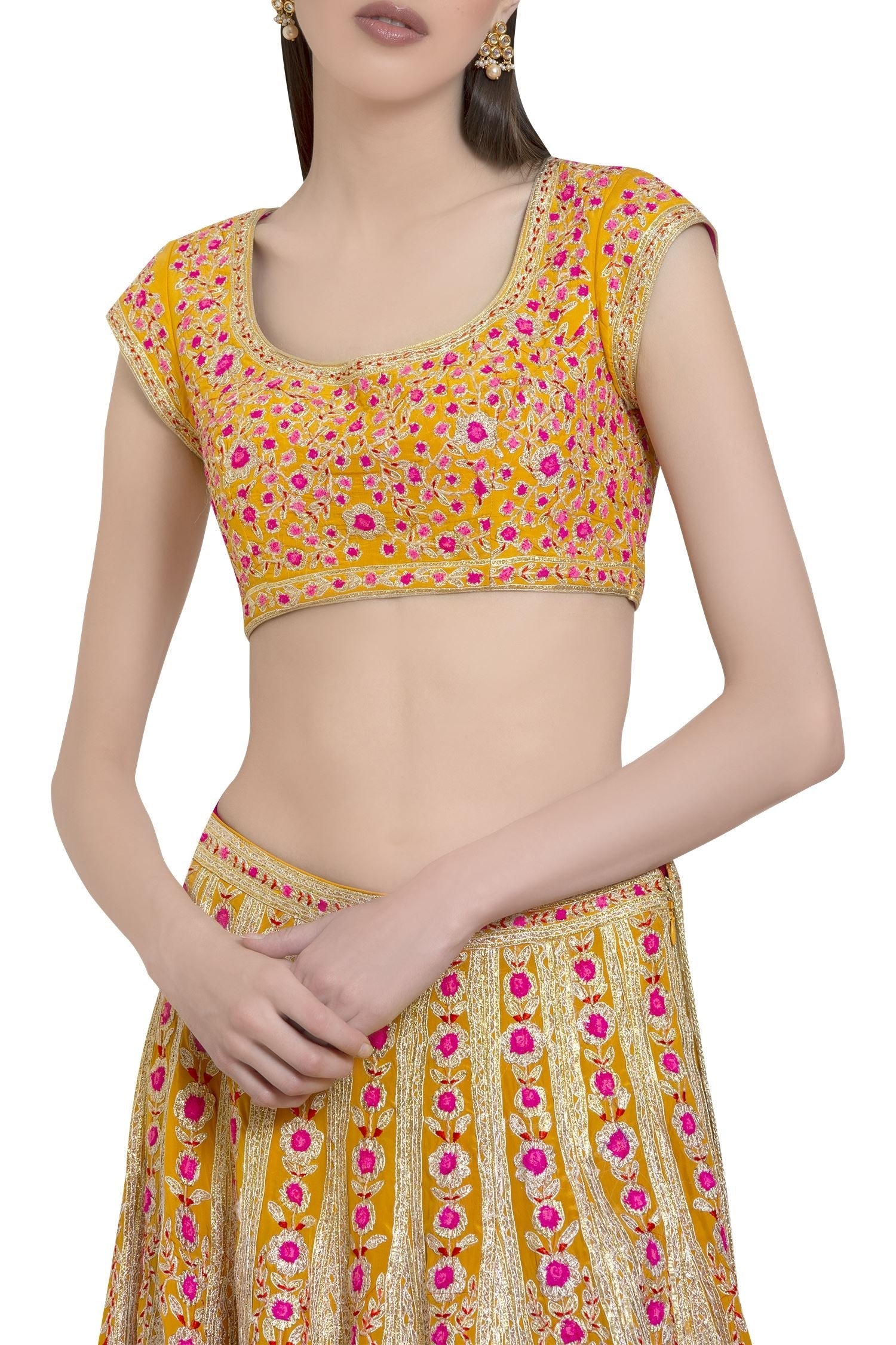 Orange - Pink Lehenga Set