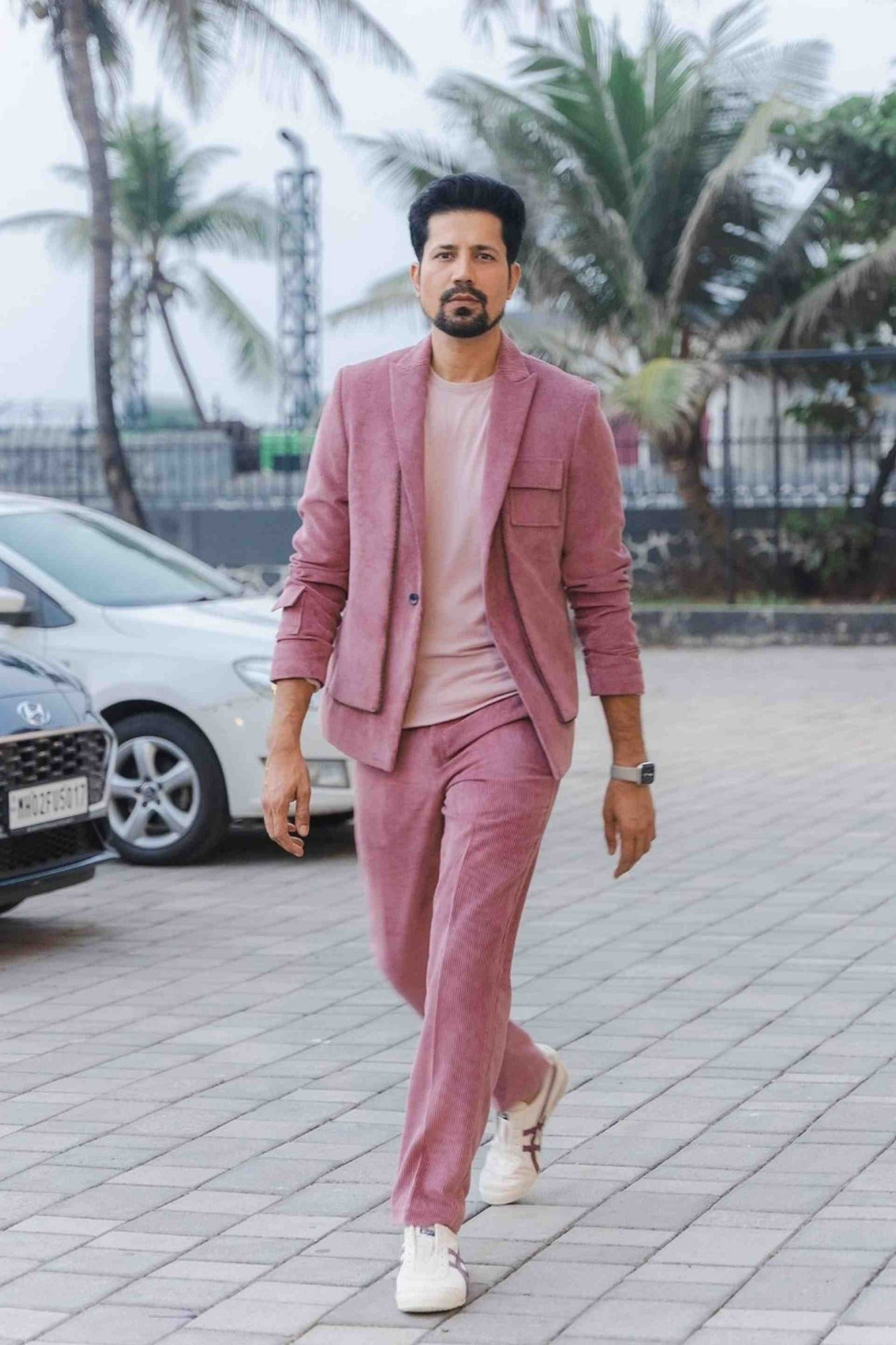 Salmon Pink Corduroy Set