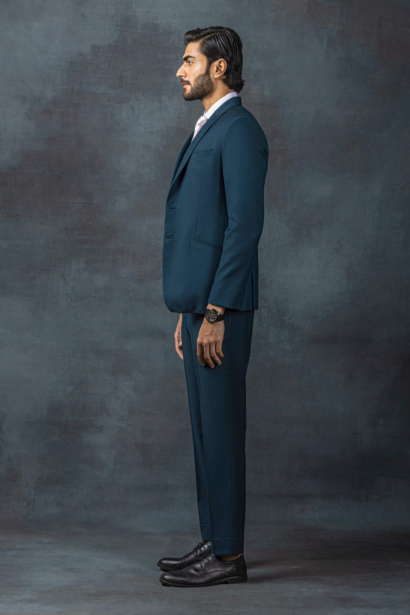 Teal Two Buttoned Suit