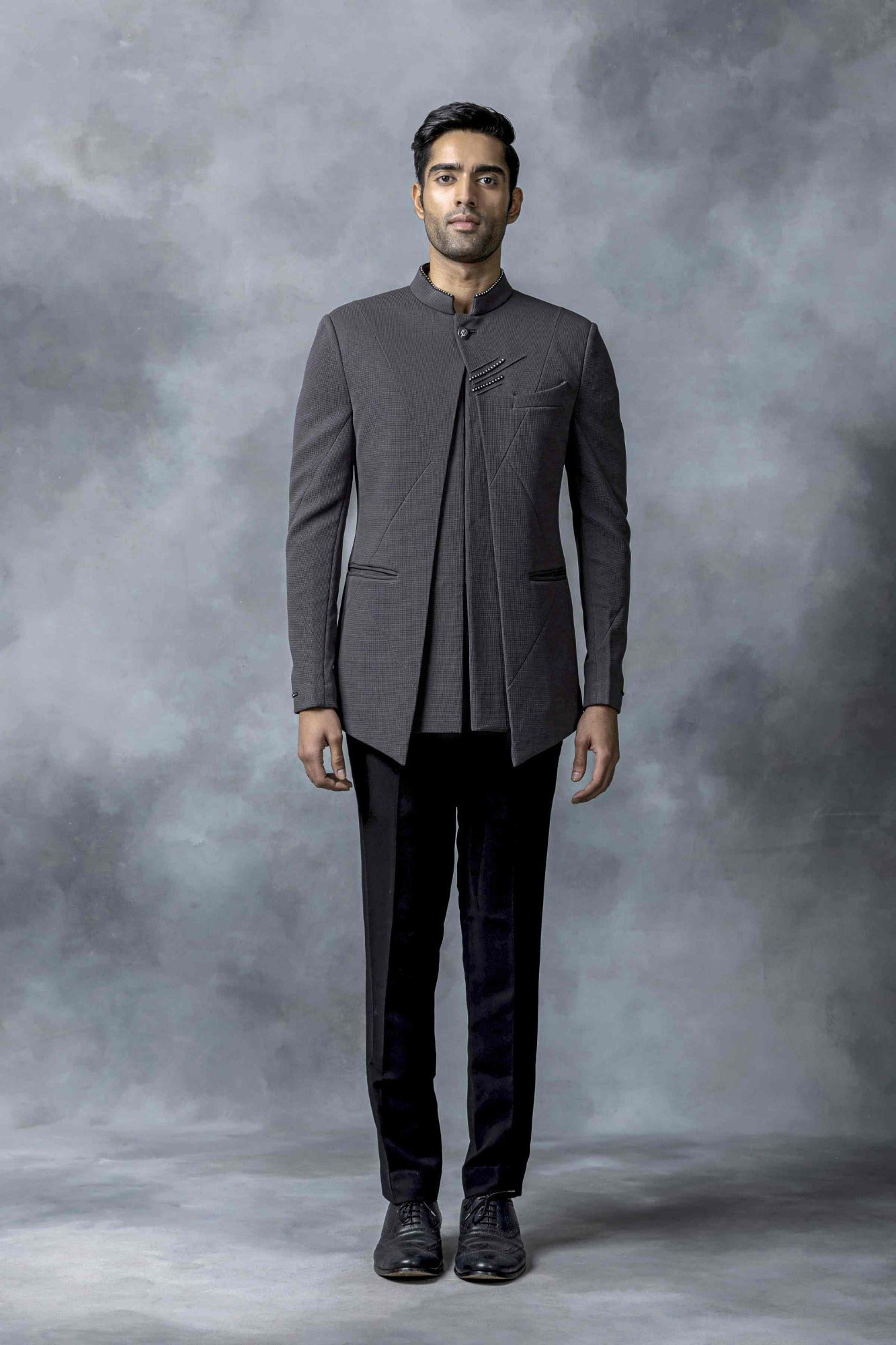 Grey Dual Layer Bandhgala