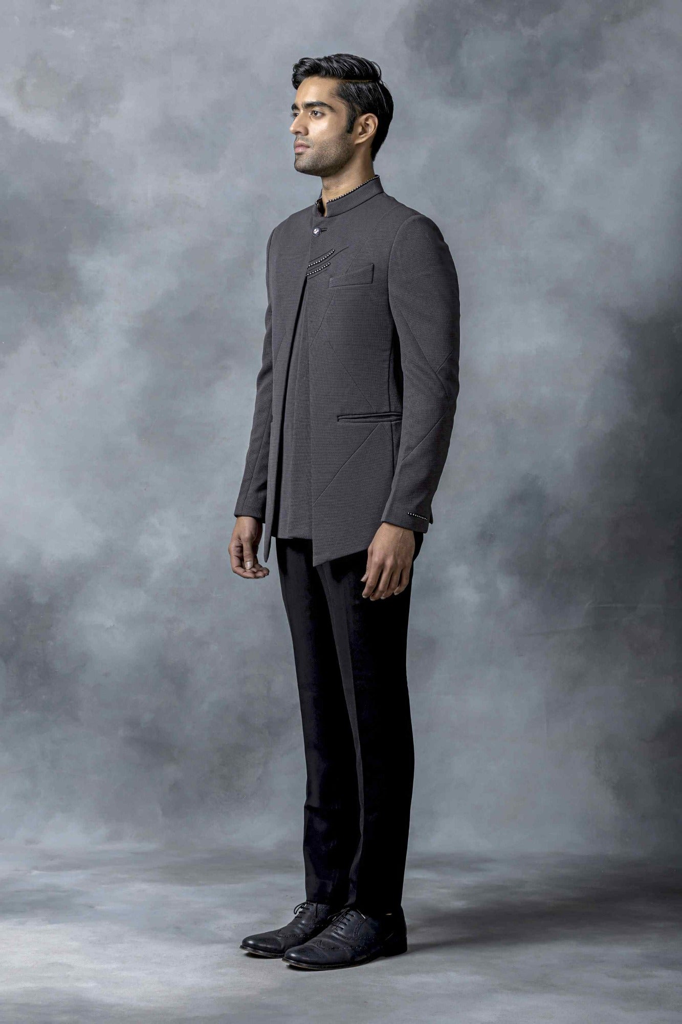 Grey Dual Layer Bandhgala