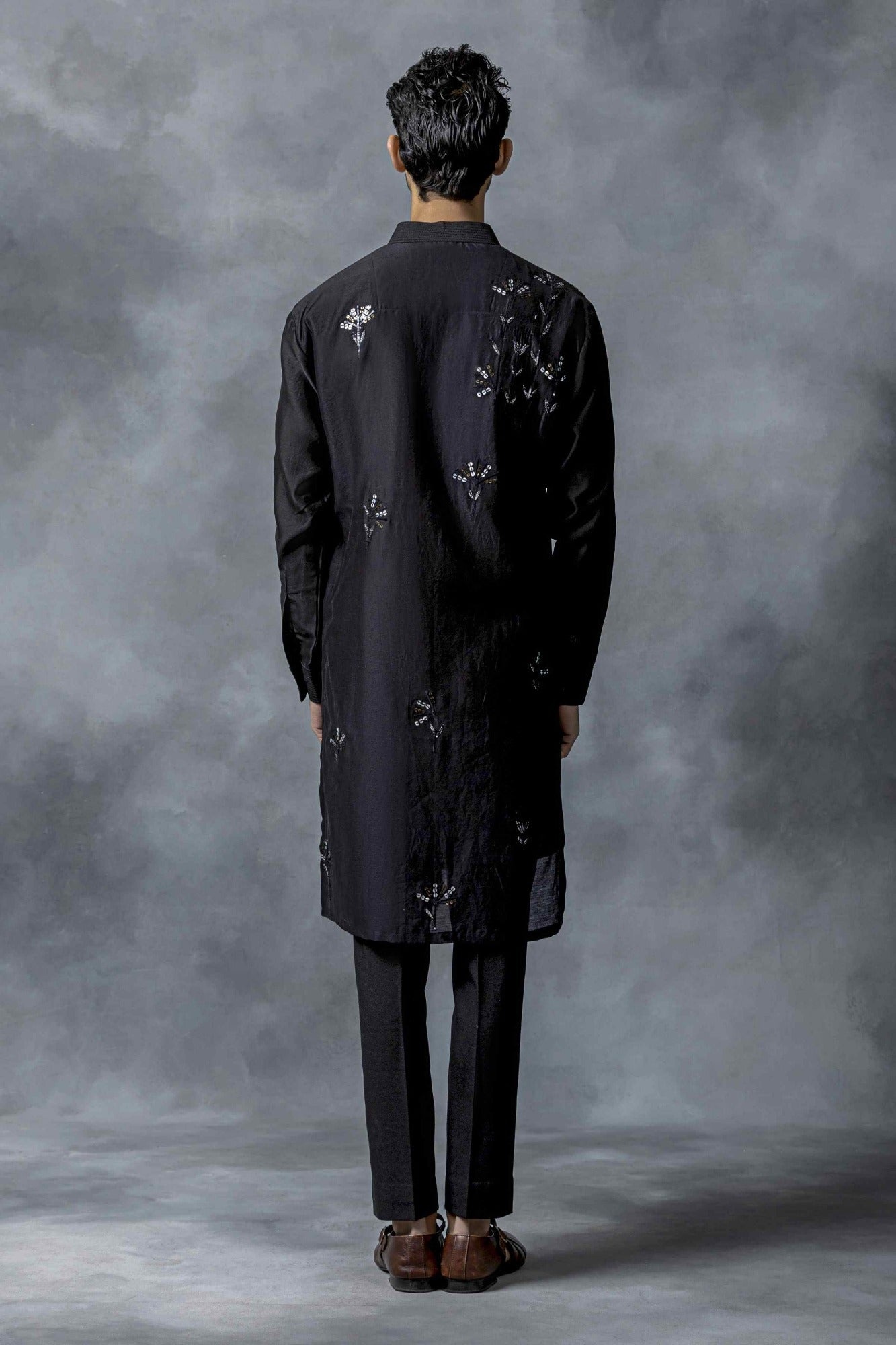 Black Sequin Kurta Set