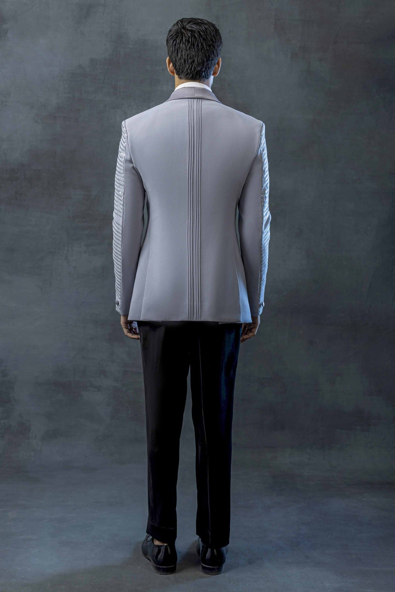 Grey Sequin Tuxedo