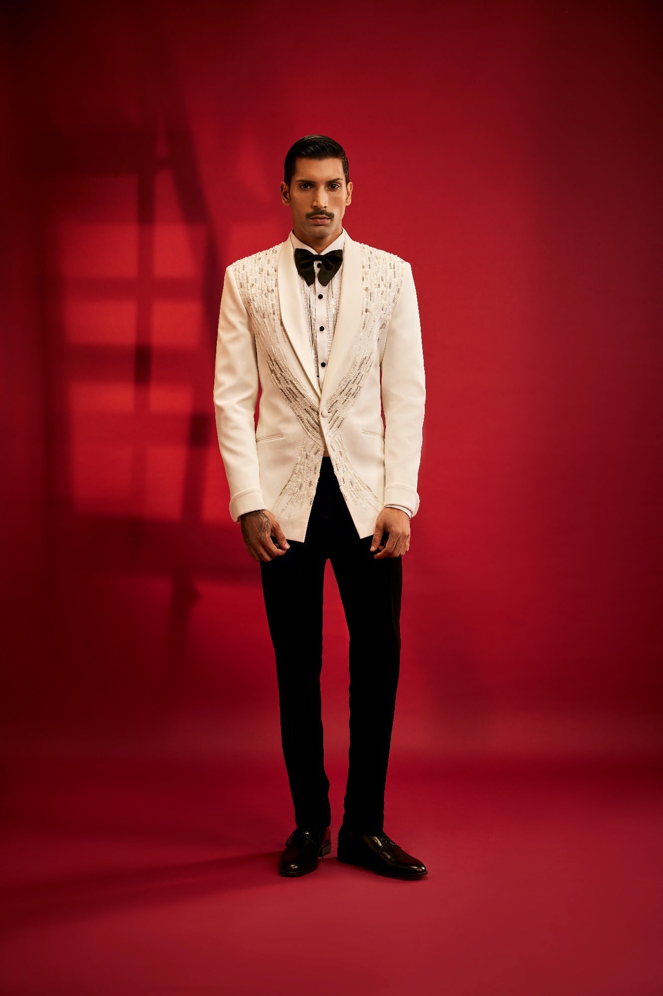 Ivory Embroidered Tuxedo