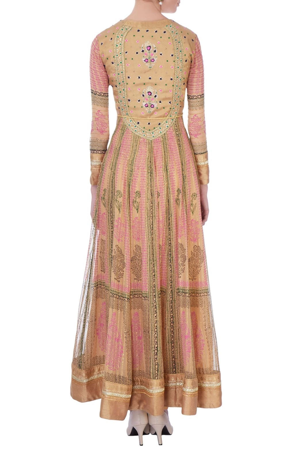 Pink & Gold Anarkali set