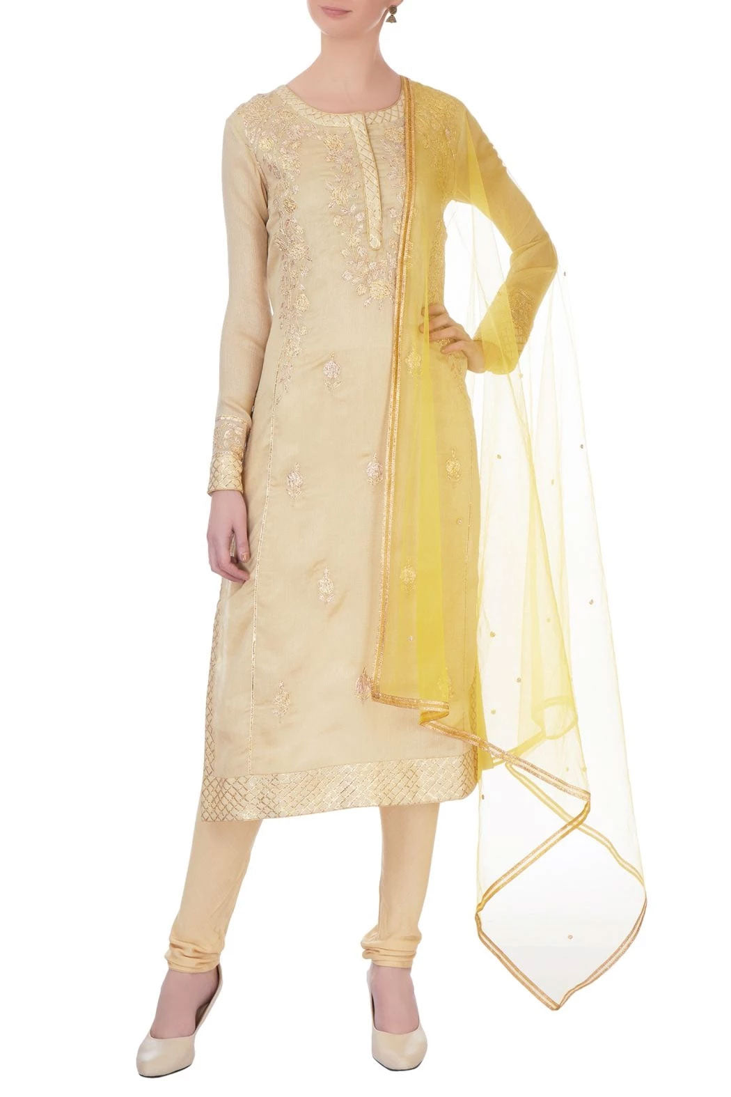 Natural Gold Kurta Set