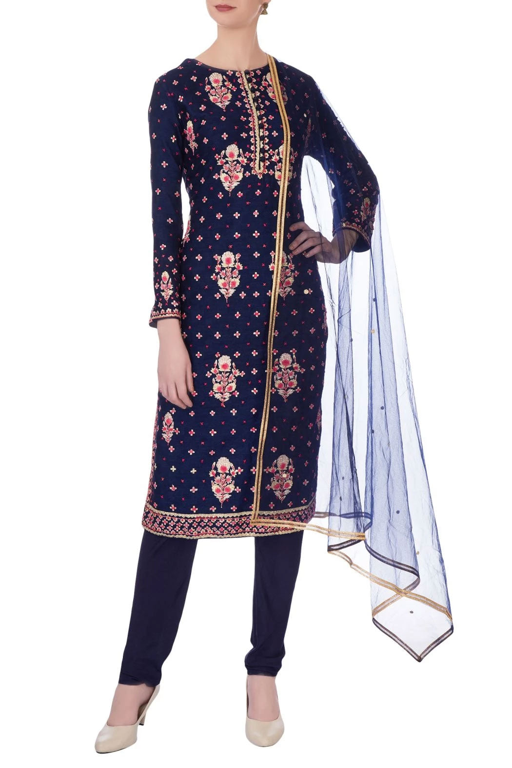 Navy blue kurta set