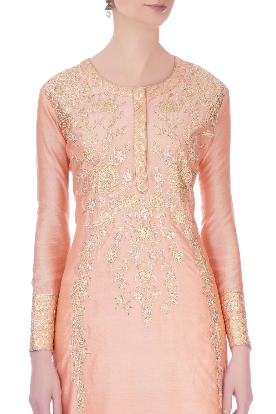 Peach Kurta Set