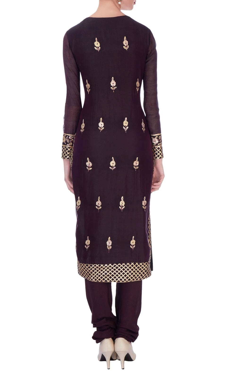 Dark Purple Kurta Set