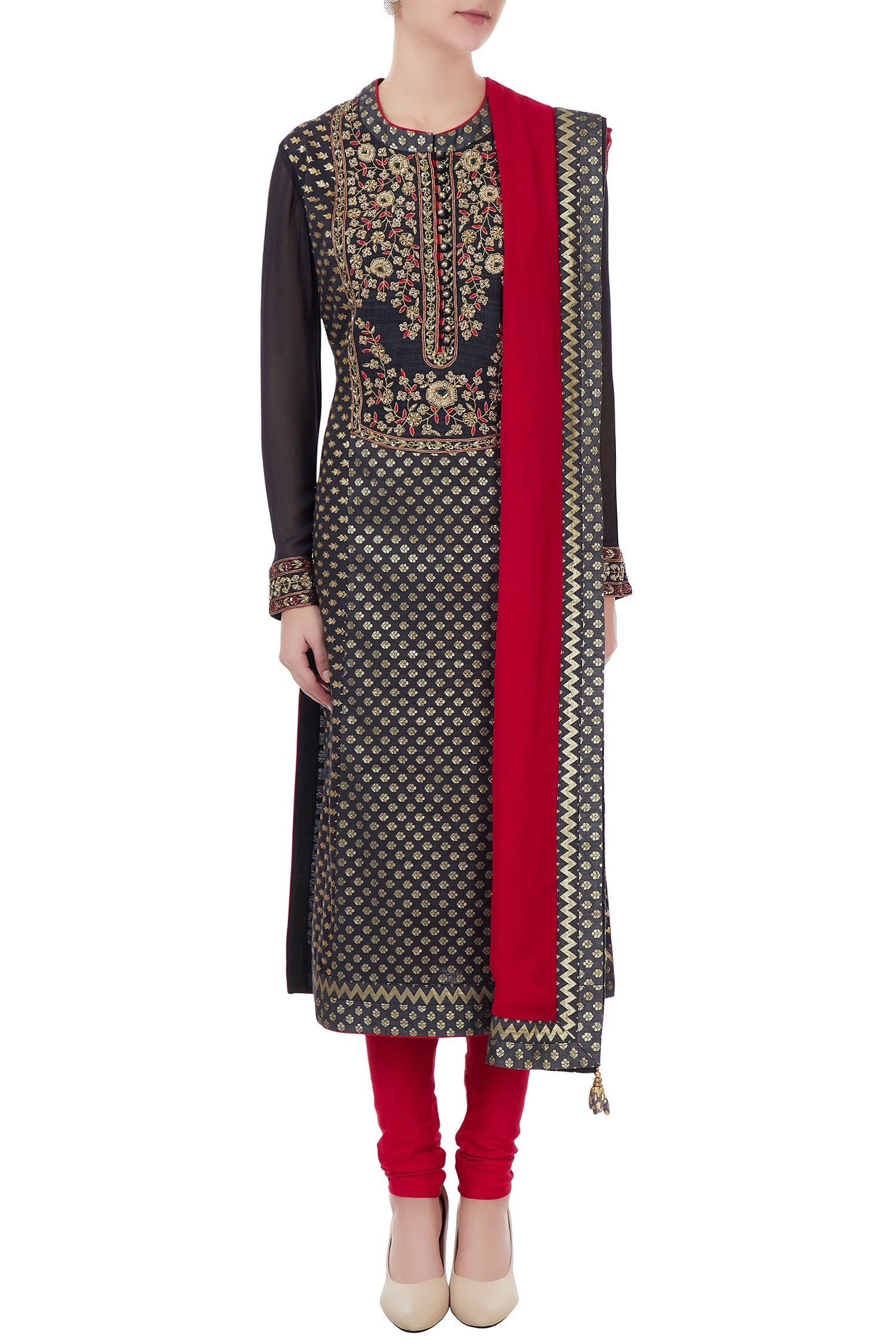 Charcoal kurta set